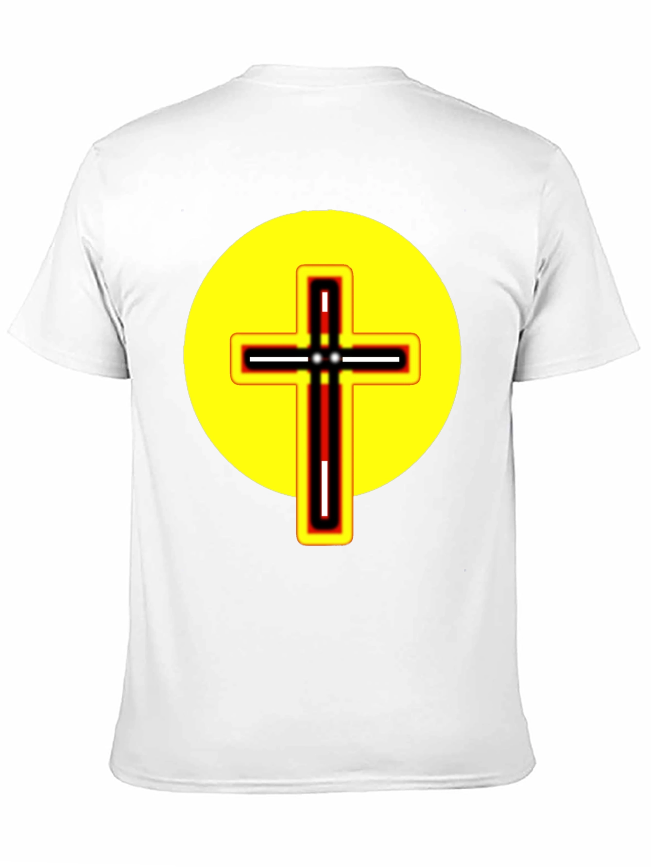 Black T-Shirt with Cross Graphic