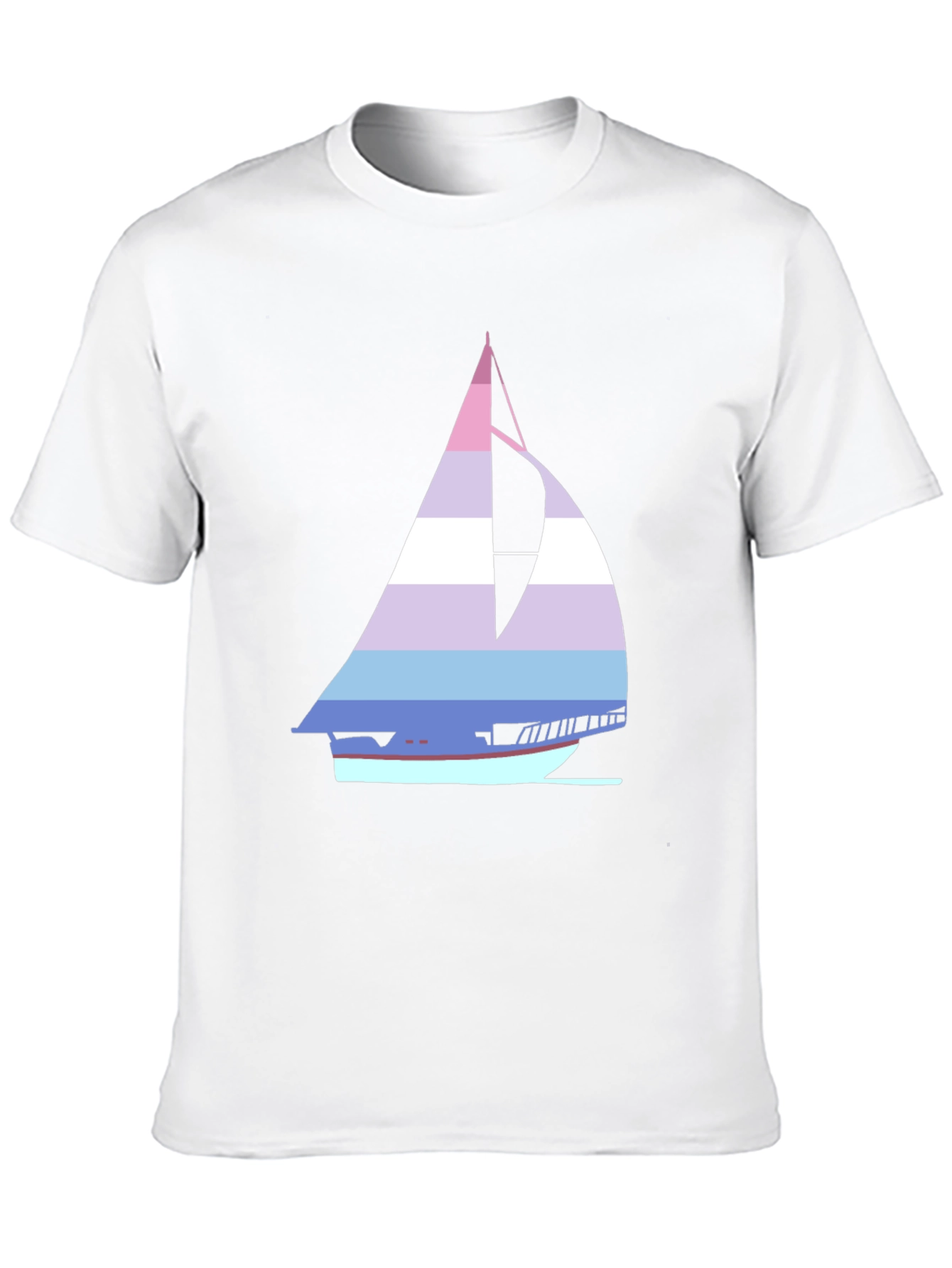 Striped Sailboat T-Shirt - Nautical Style Tee