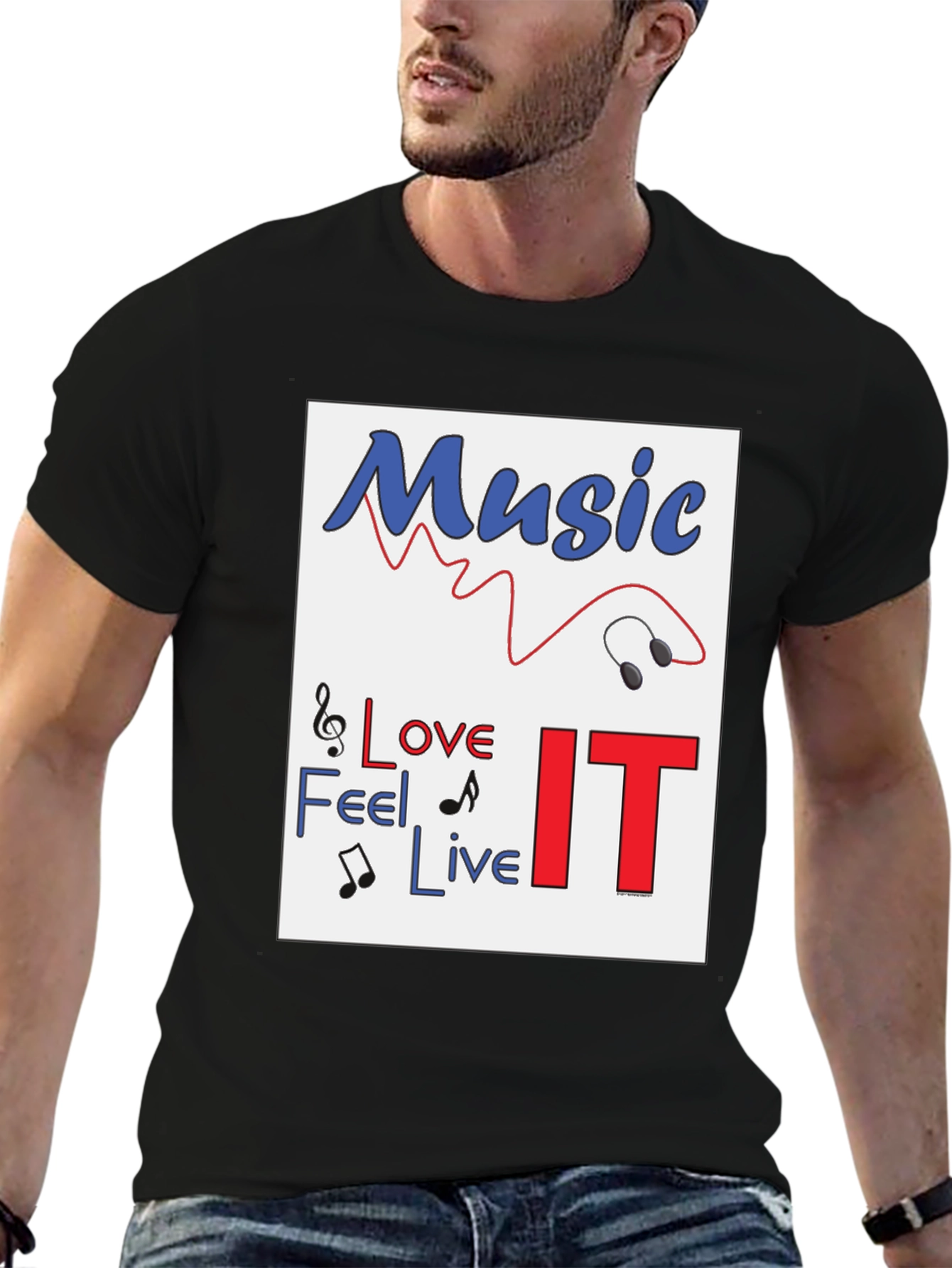 Music Lover Tee - Feel Love Live IT!