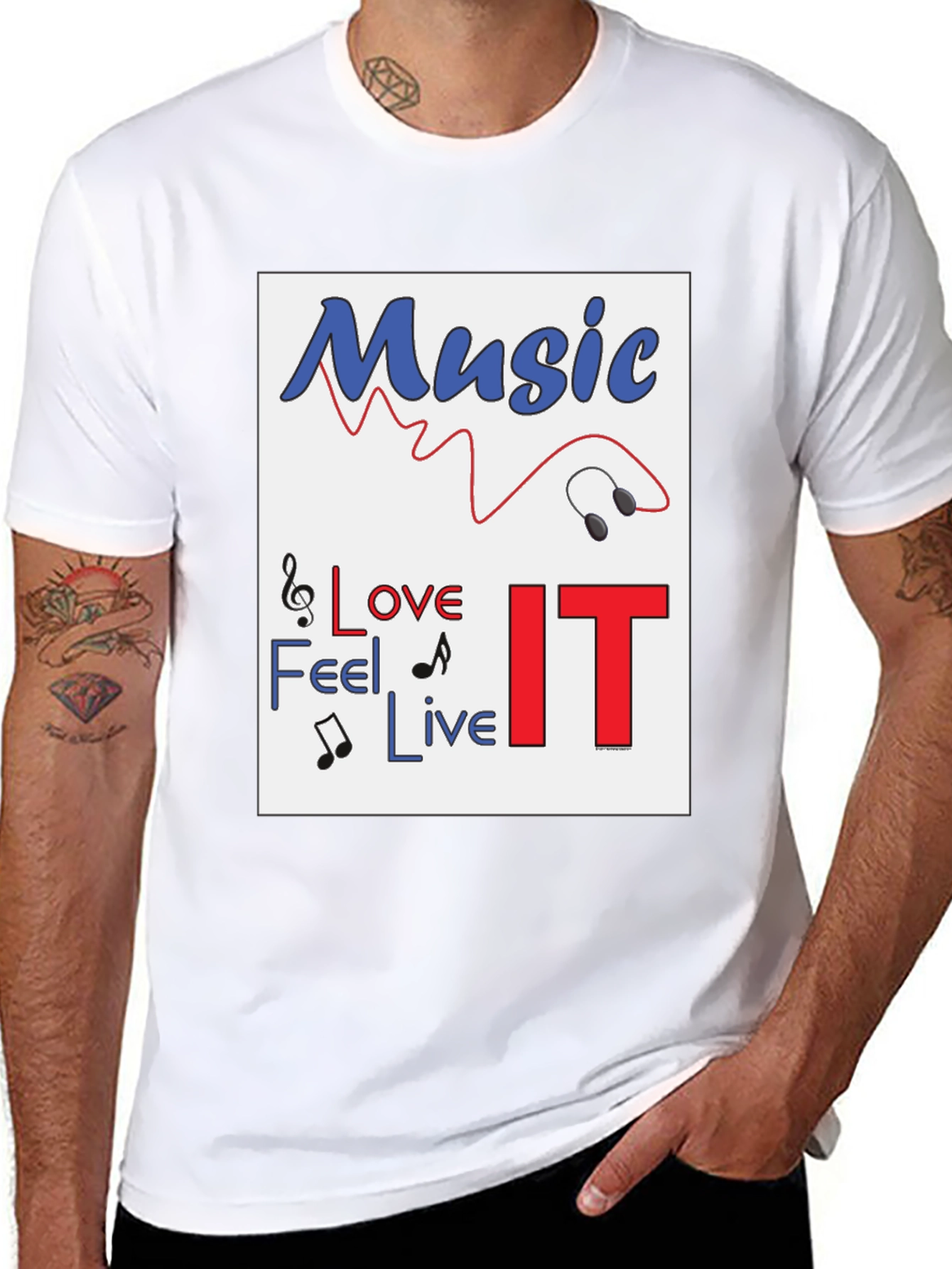Music Lover Tee - Feel Love Live IT!