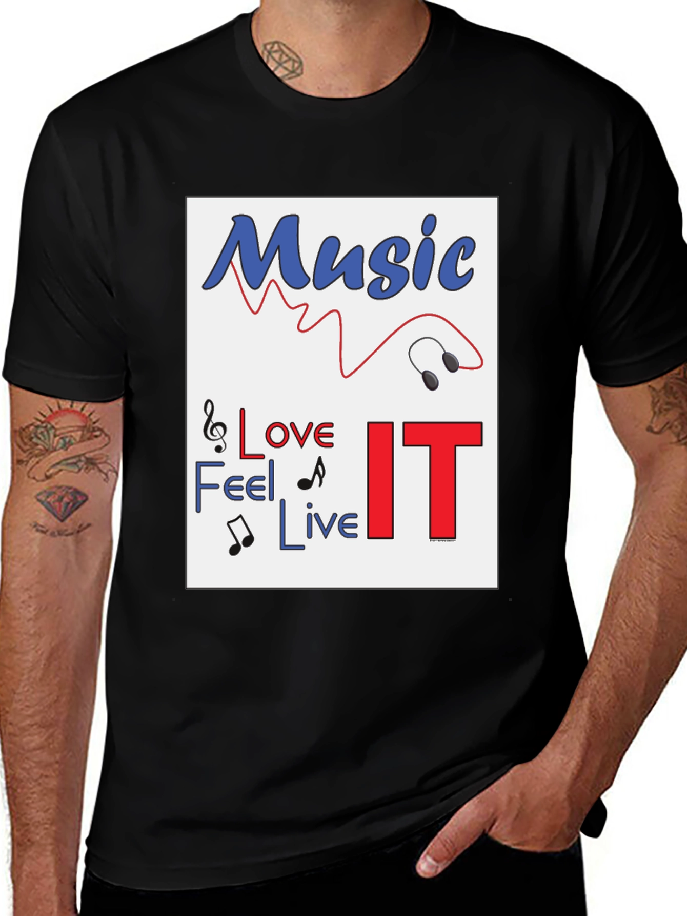 Music Lover Tee - Feel Love Live IT!