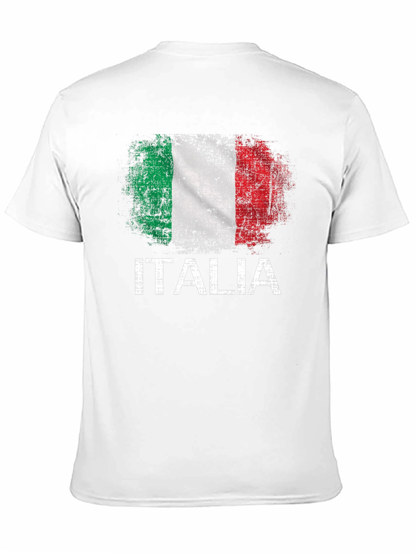 Italia Flag Graphic T-Shirt - Distressed Print