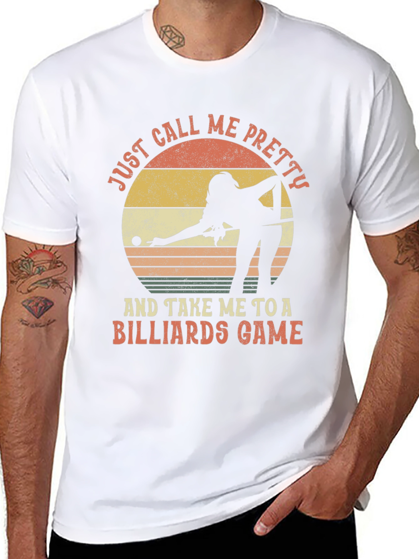 Billiards Player Graphic Tee - Just Call Me Pretty