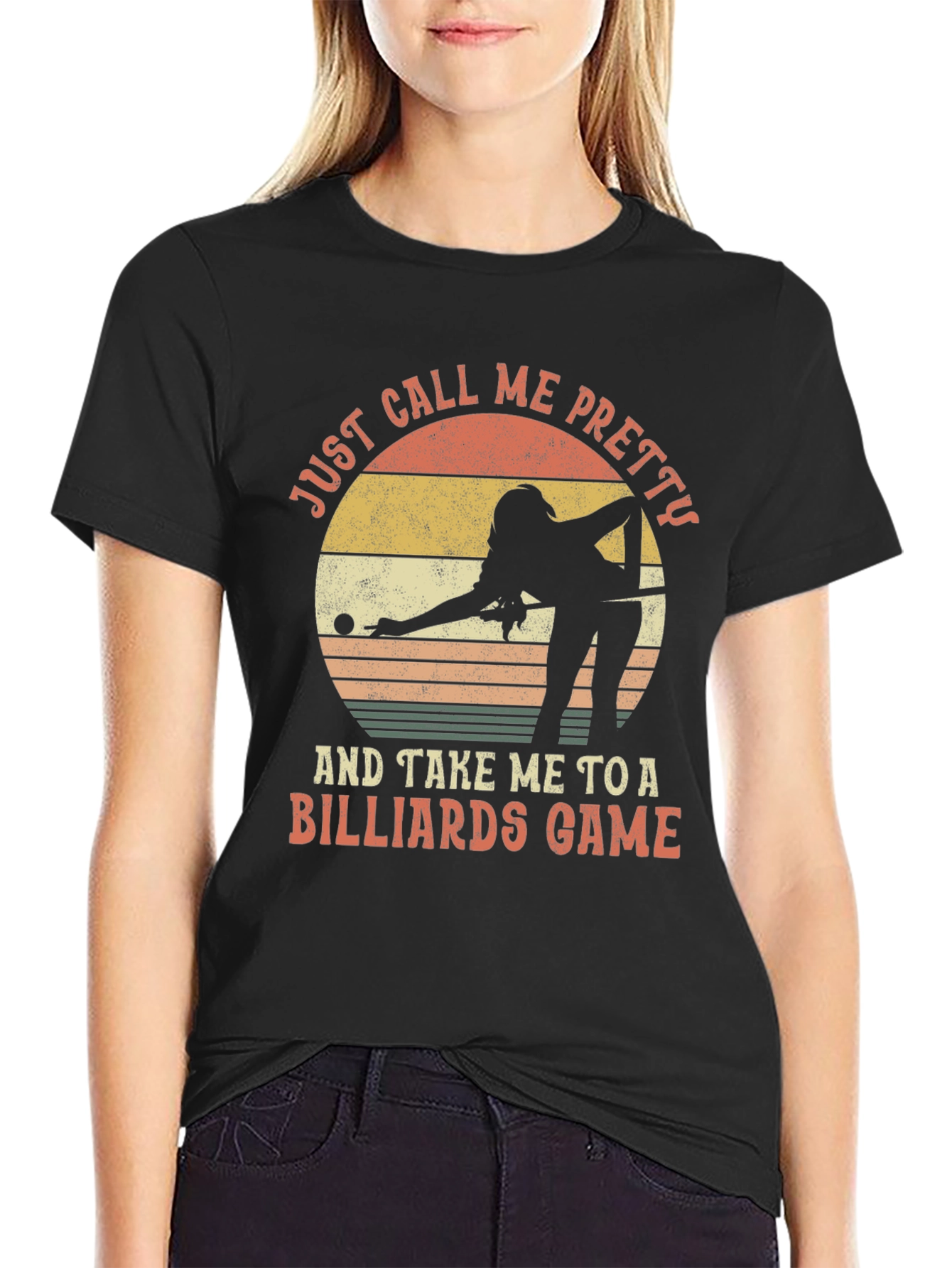 Billiards Player Graphic Tee - Just Call Me Pretty