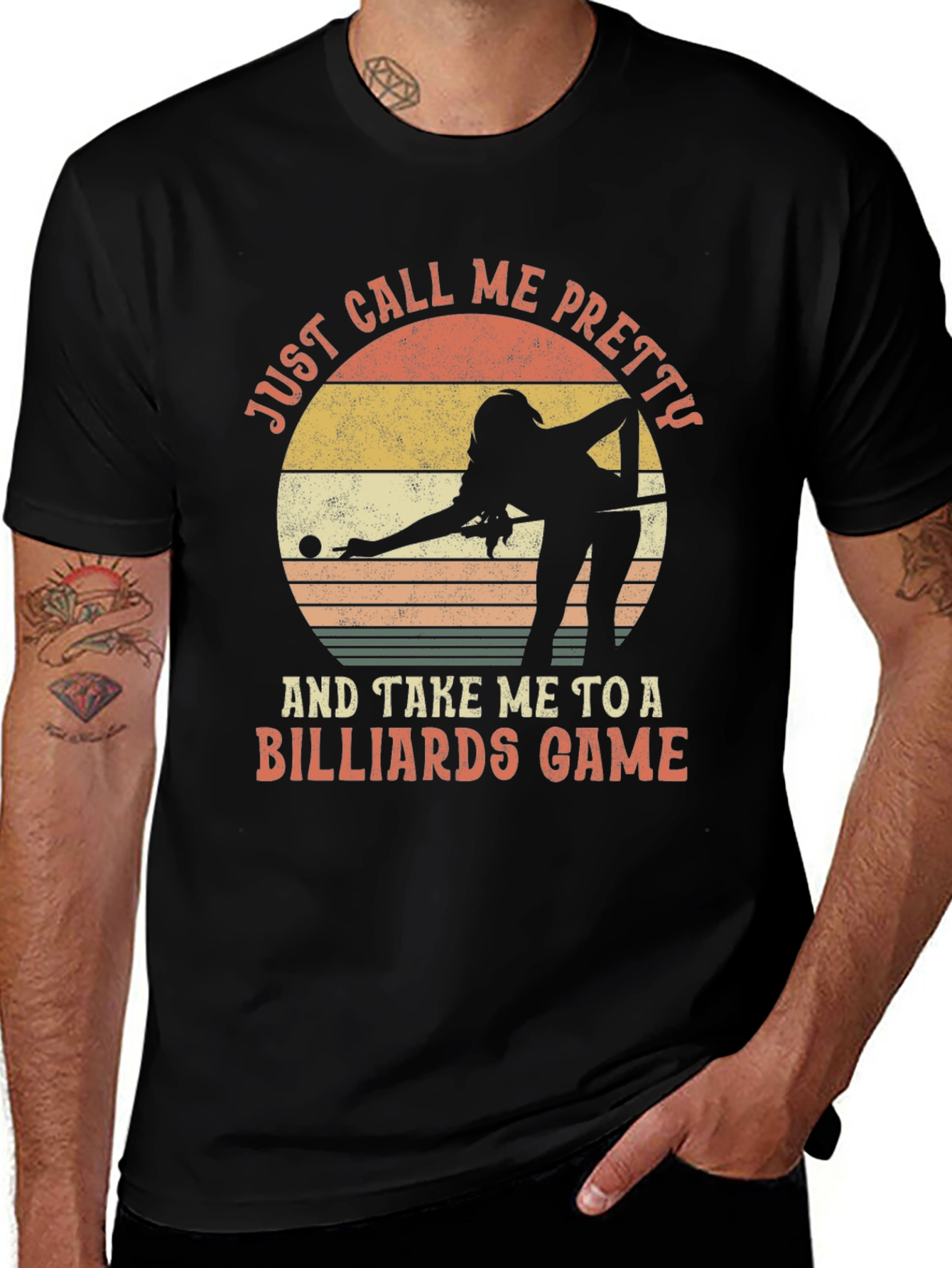 Billiards Player Graphic Tee - Just Call Me Pretty