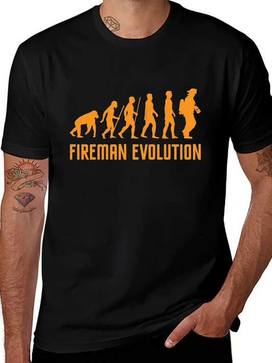 Fireman Evolution Graphic T-Shirt - Black