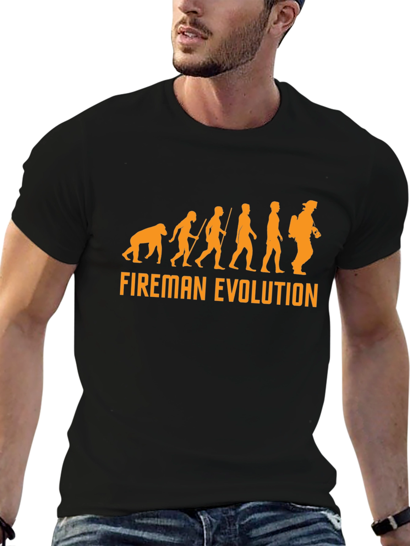 Fireman Evolution Graphic T-Shirt - Black