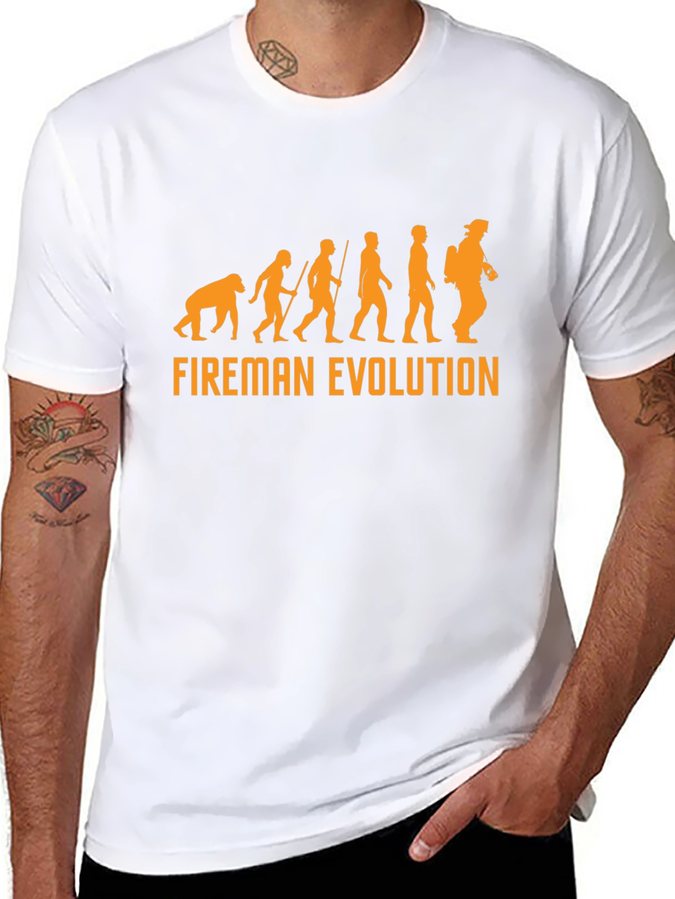 Fireman Evolution Graphic T-Shirt - Black
