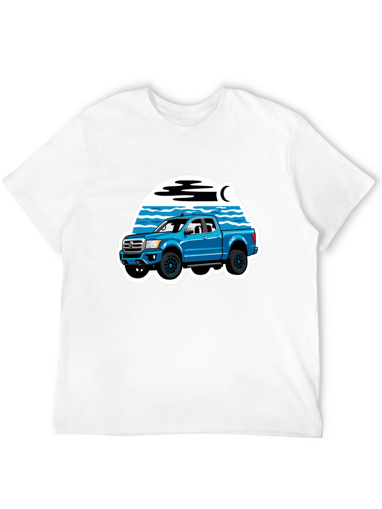 Blue Truck Graphic Tee - Off-Road Adventure Shirt