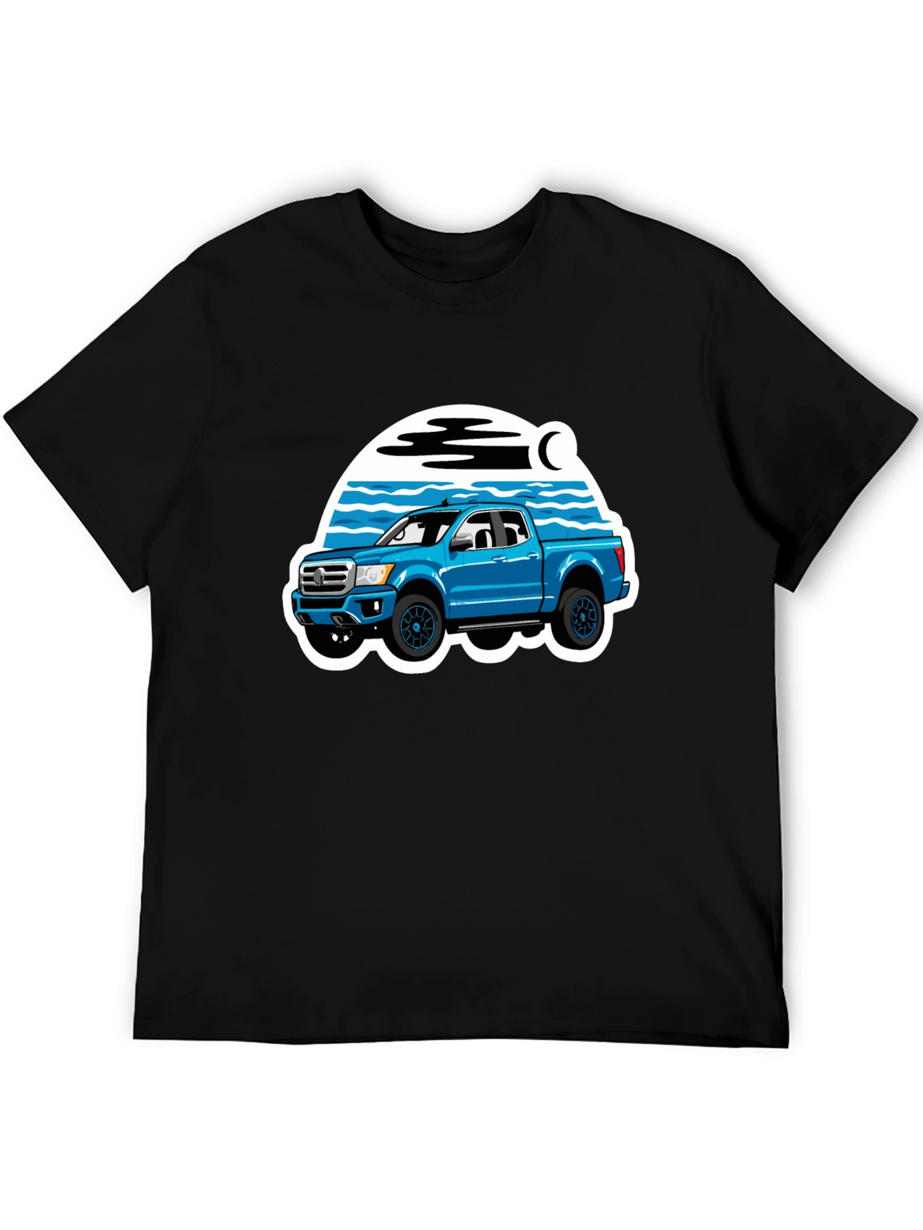 Blue Truck Graphic Tee - Off-Road Adventure Shirt