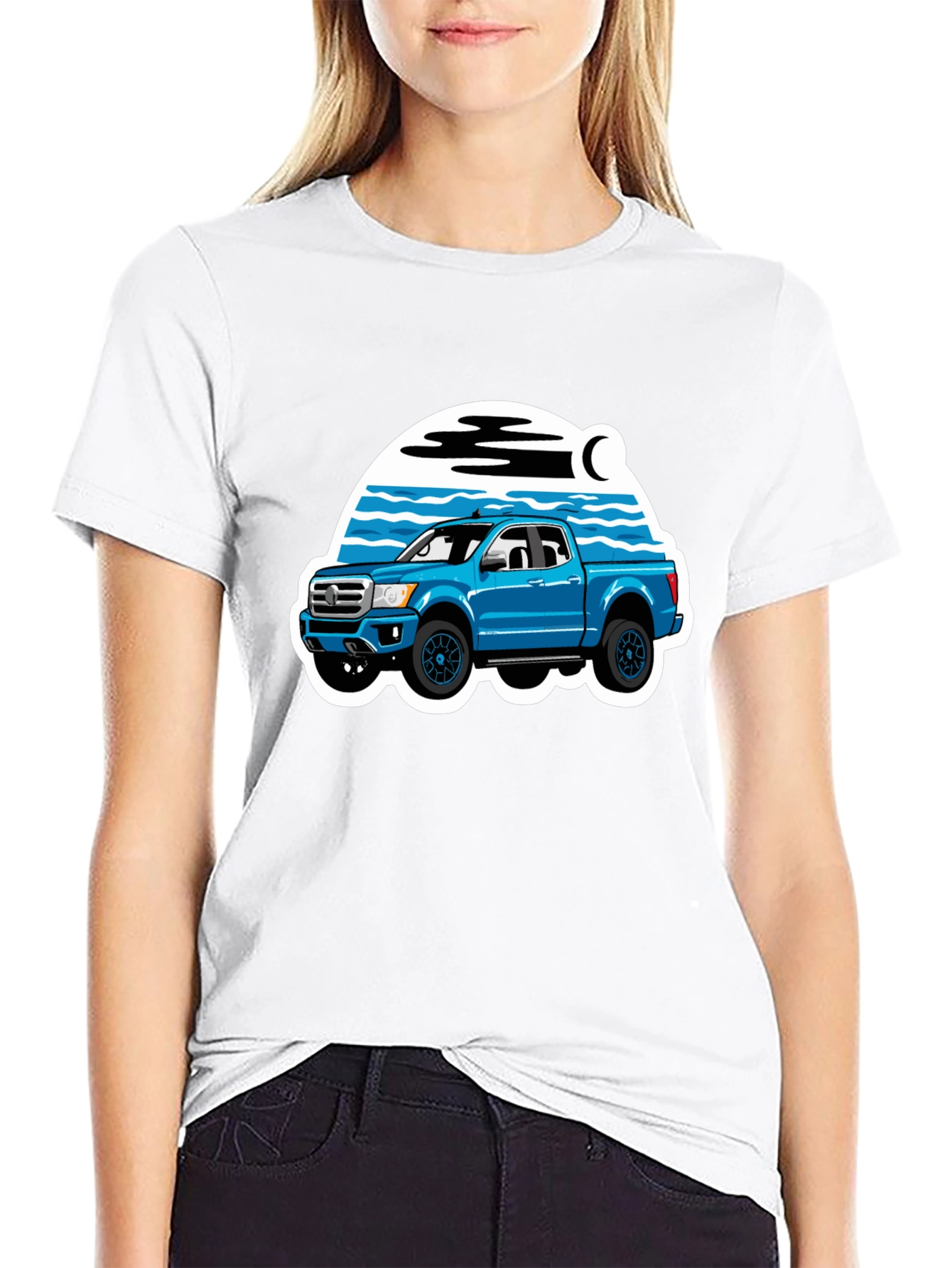 Blue Truck Graphic Tee - Off-Road Adventure Shirt