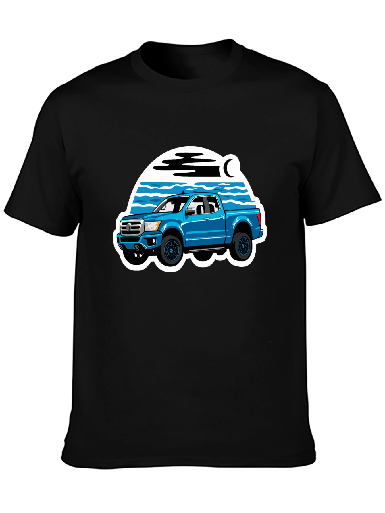 Blue Truck Graphic Tee - Off-Road Adventure Shirt