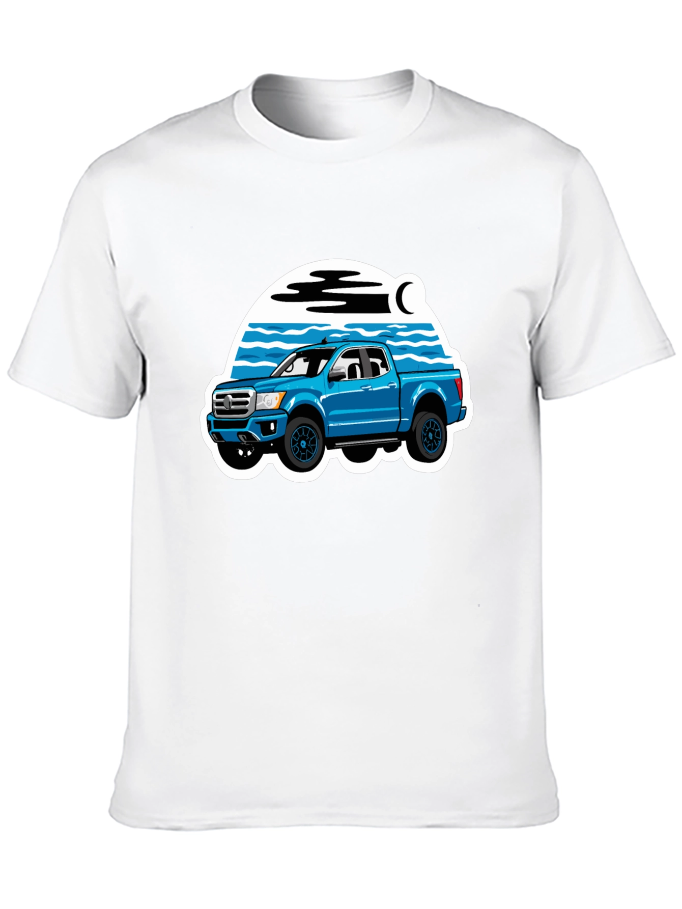 Blue Truck Graphic Tee - Off-Road Adventure Shirt