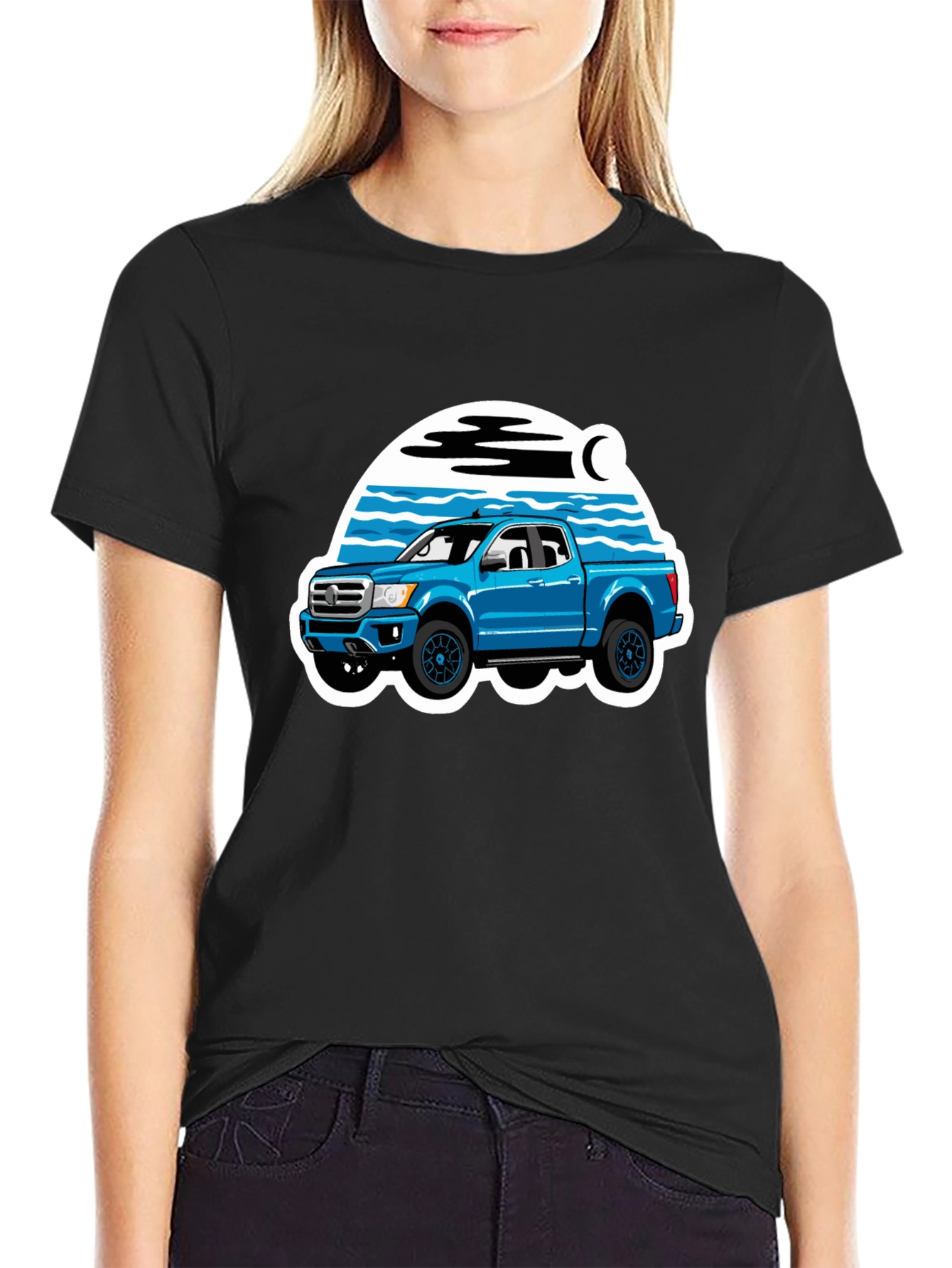Blue Truck Graphic Tee - Off-Road Adventure Shirt