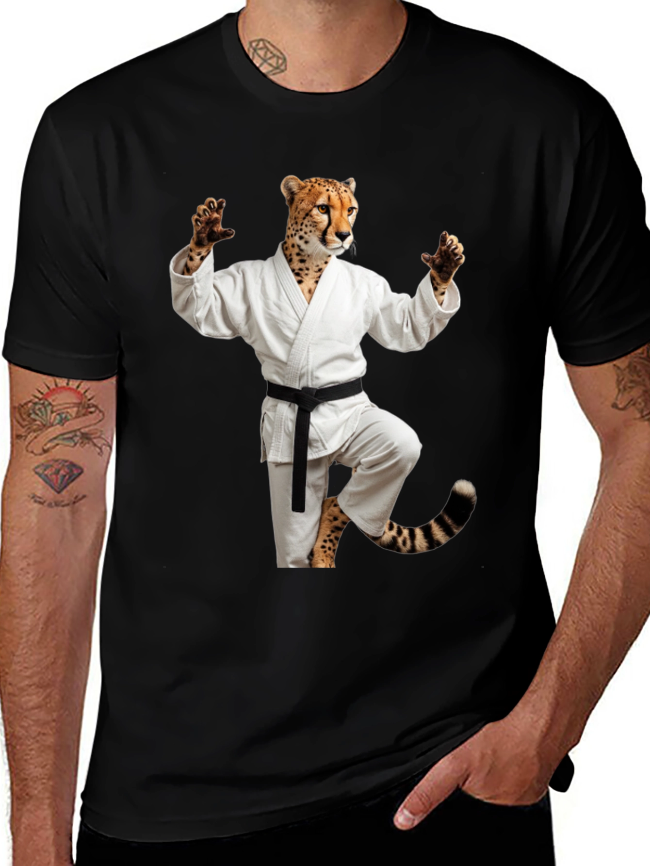 Cheetah Karate Master Graphic Tee