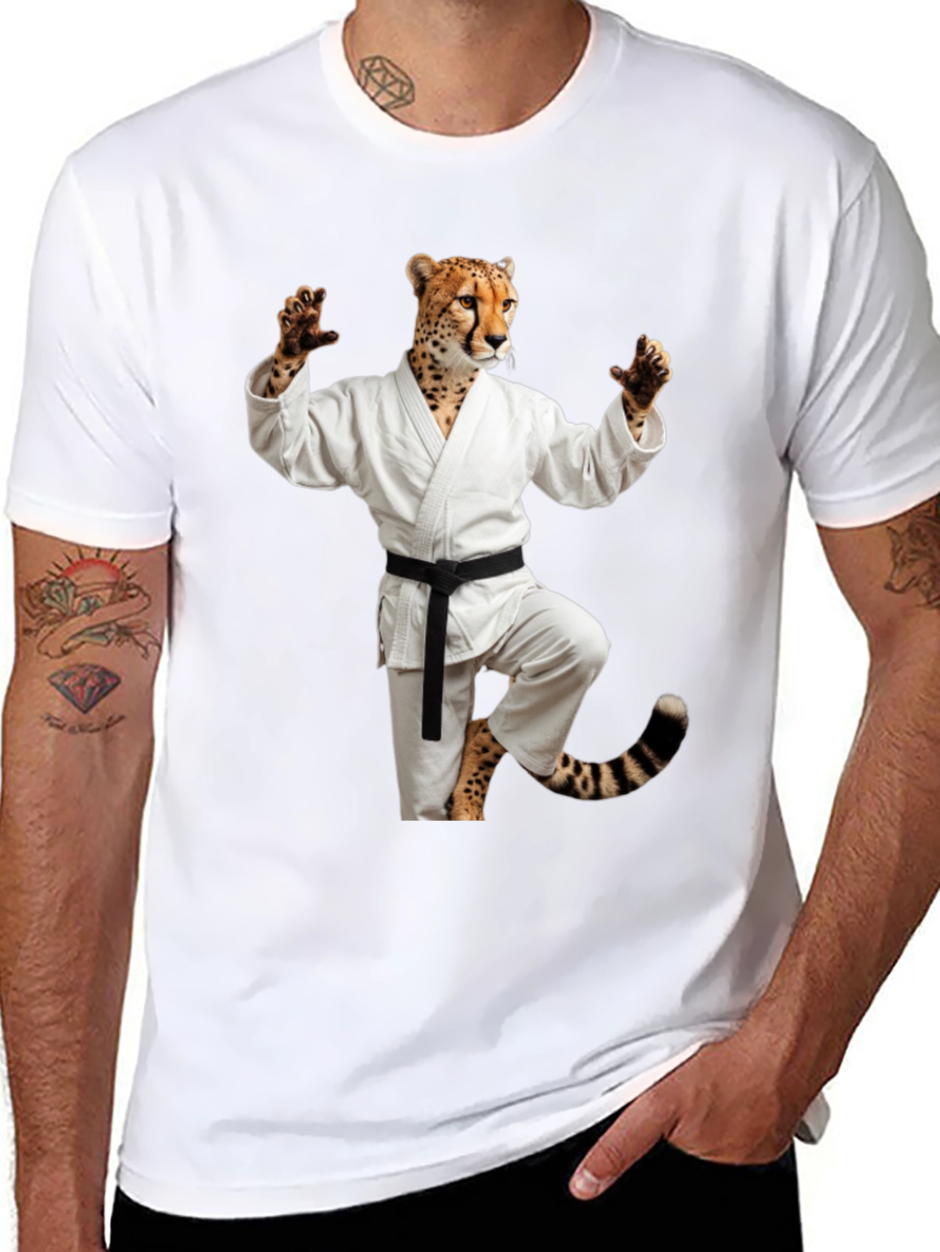 Cheetah Karate Master Graphic Tee