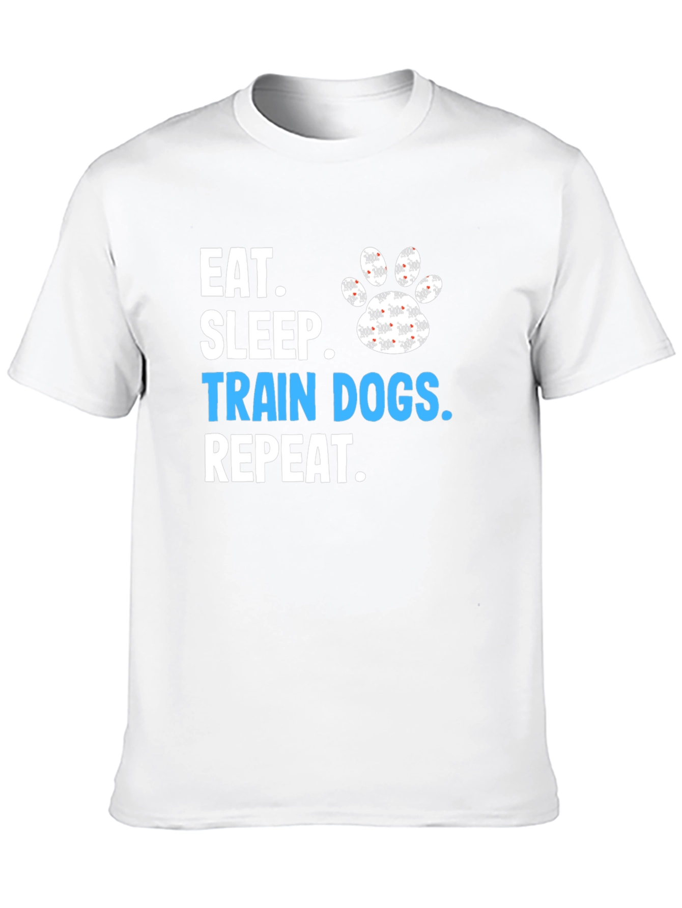 Eat Sleep Train Dogs Repeat Graphic Tee