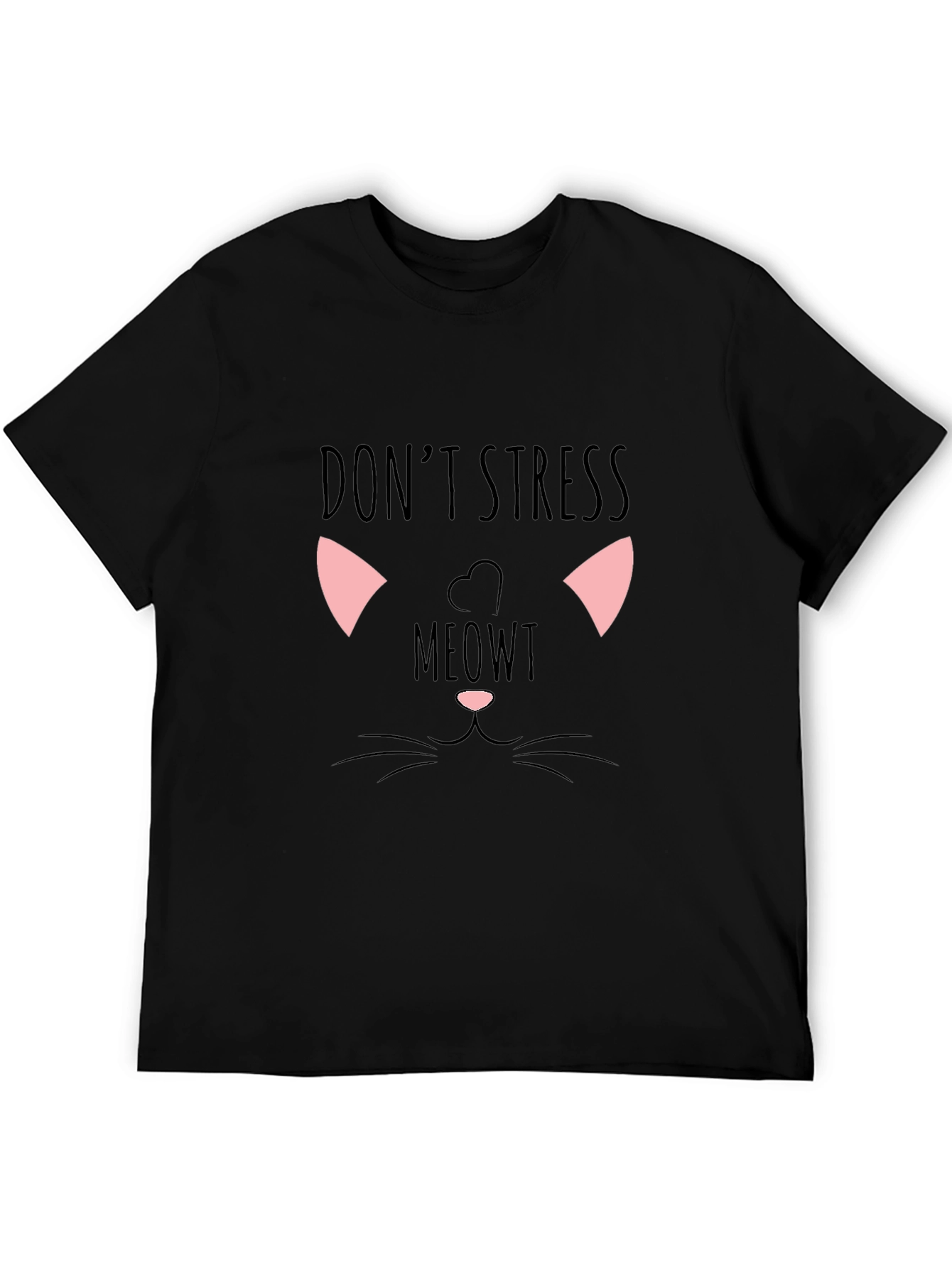Dont Stress Meowt Black Graphic Tee