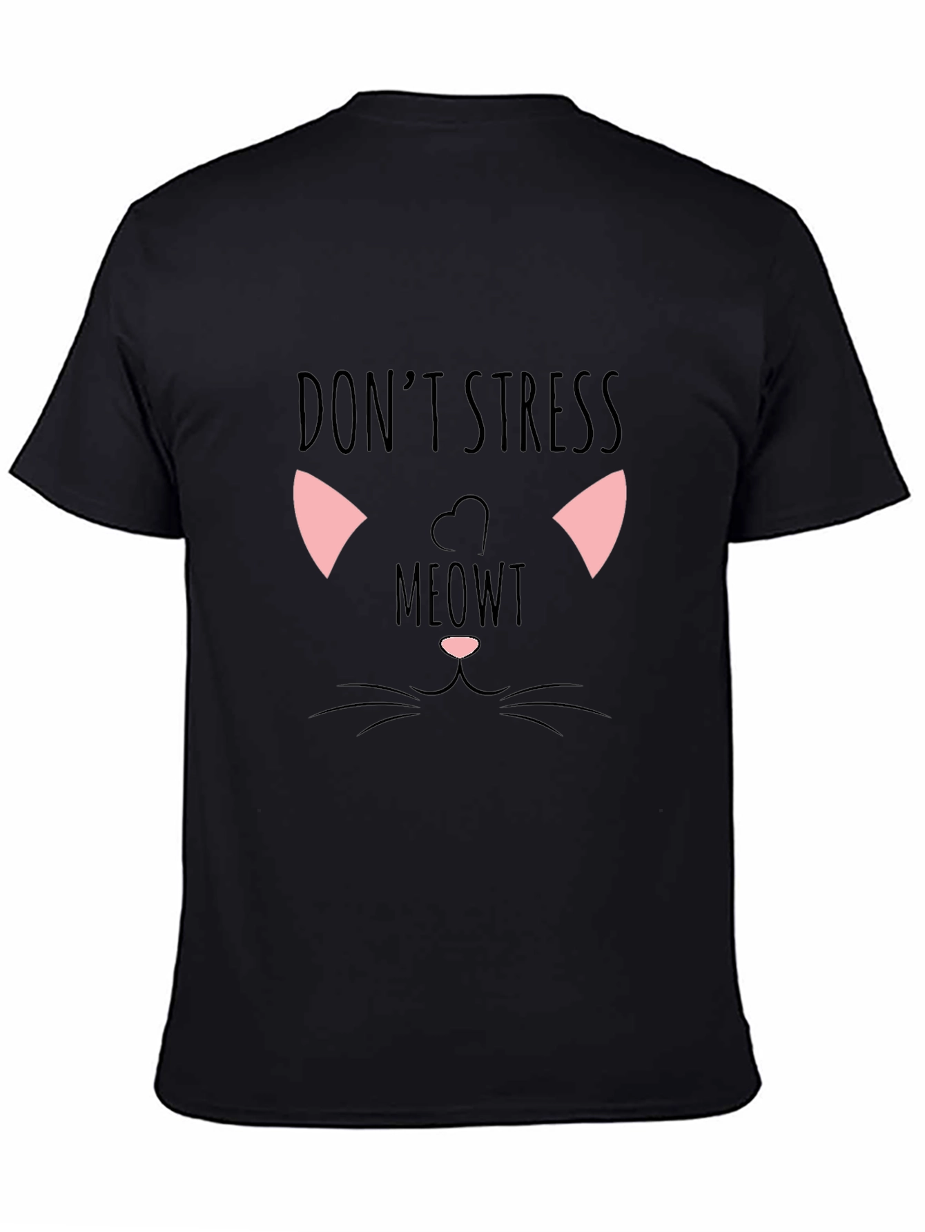 Dont Stress Meowt Black Graphic Tee