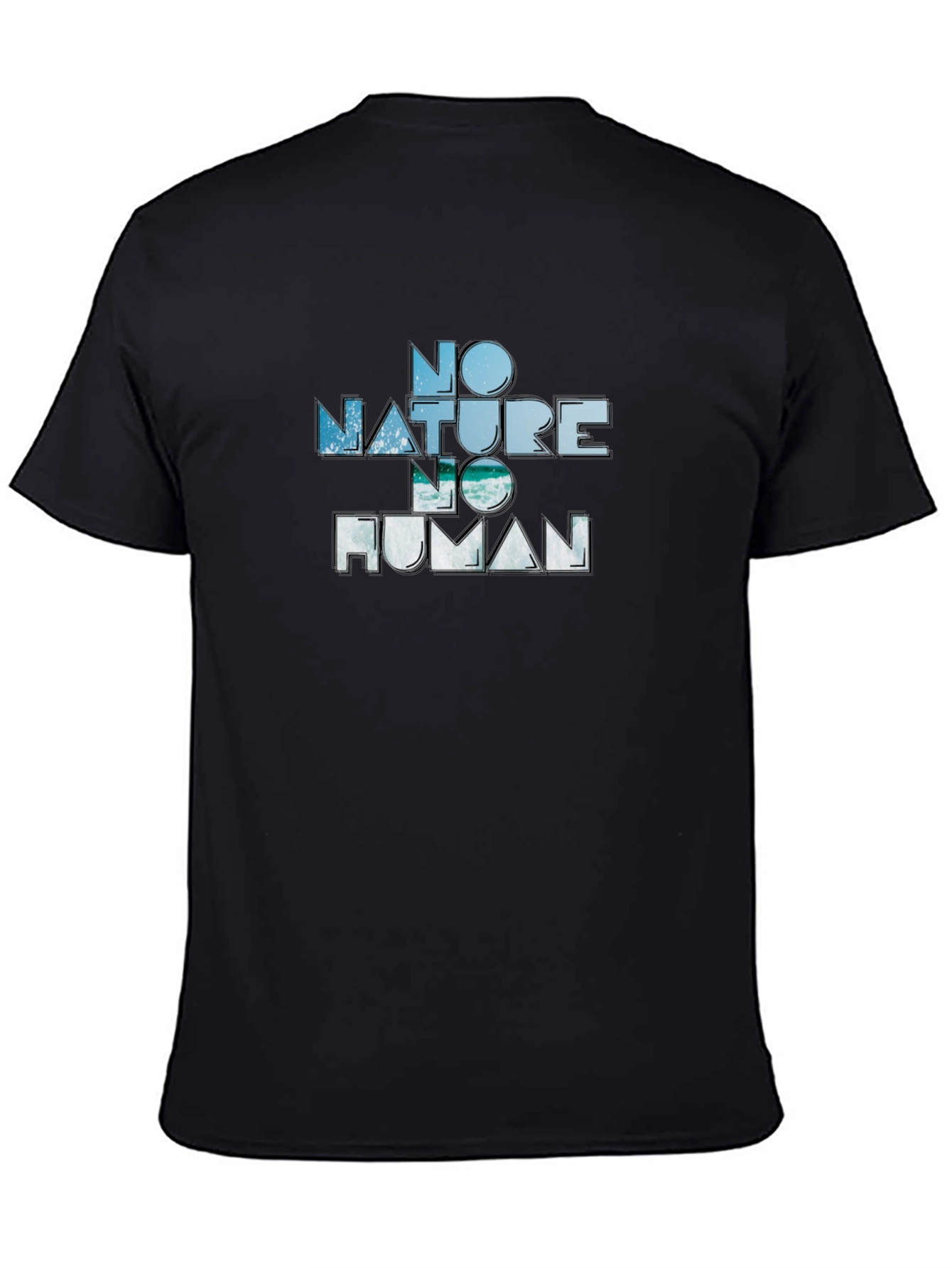 No Nature No Human Graphic Tee - Black