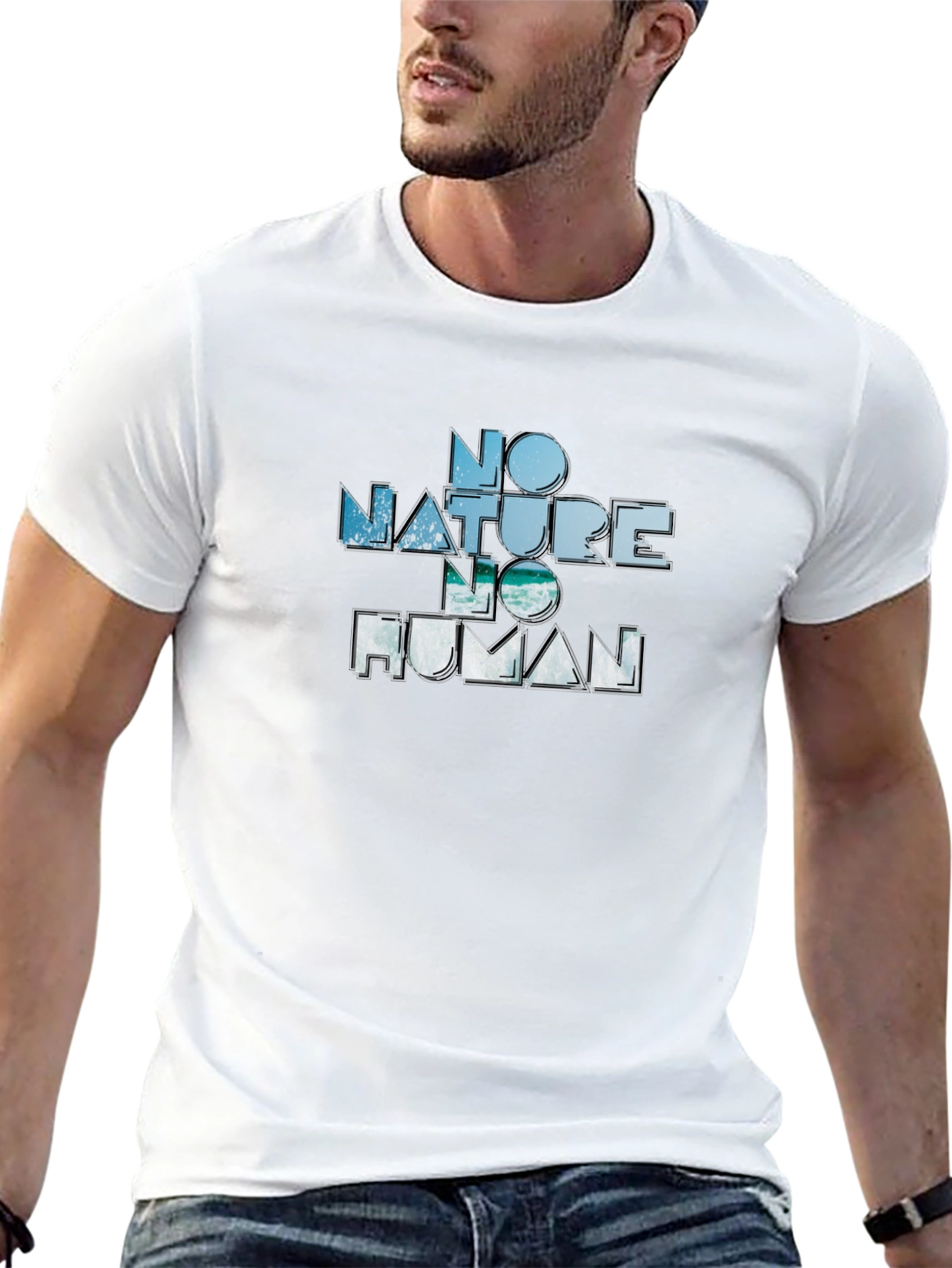 No Nature No Human Graphic Tee - Black