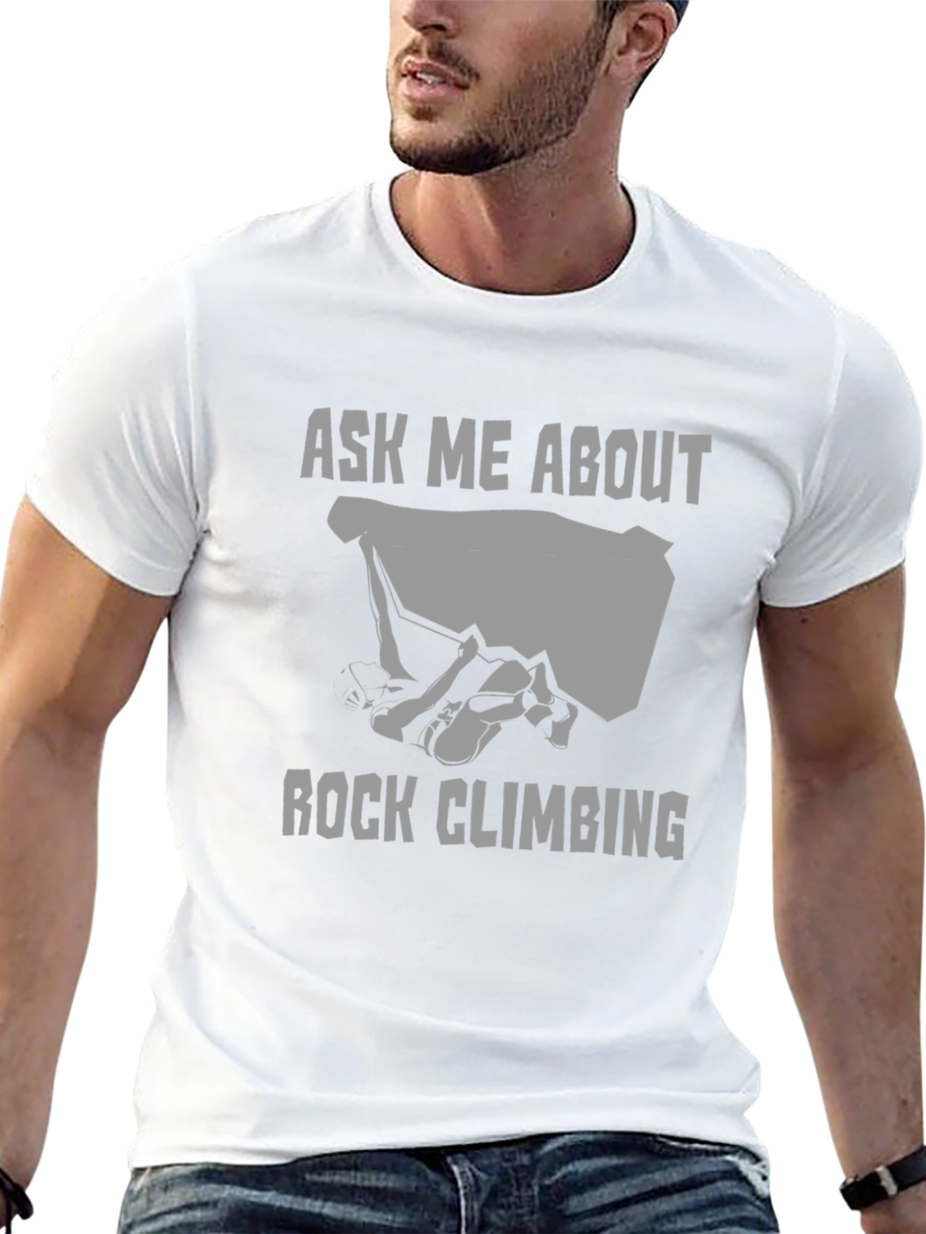 Ask Me About Rock Climbing T-Shirt - Black