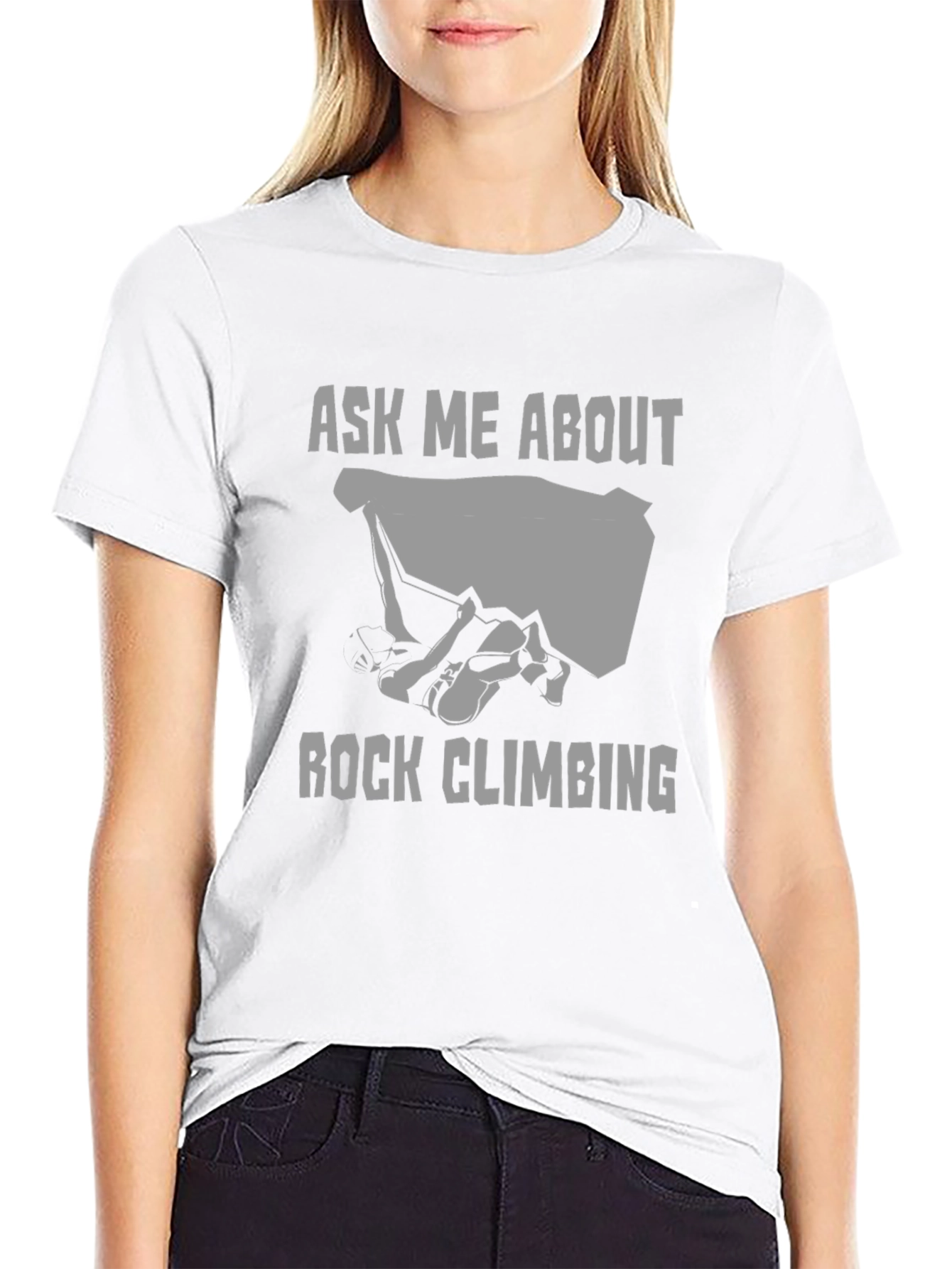 Ask Me About Rock Climbing T-Shirt - Black