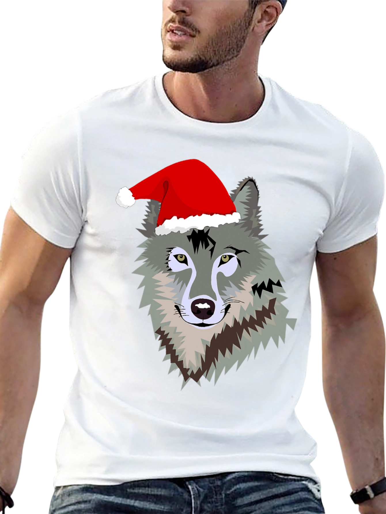 Wolf Christmas T-Shirt - Holiday Style