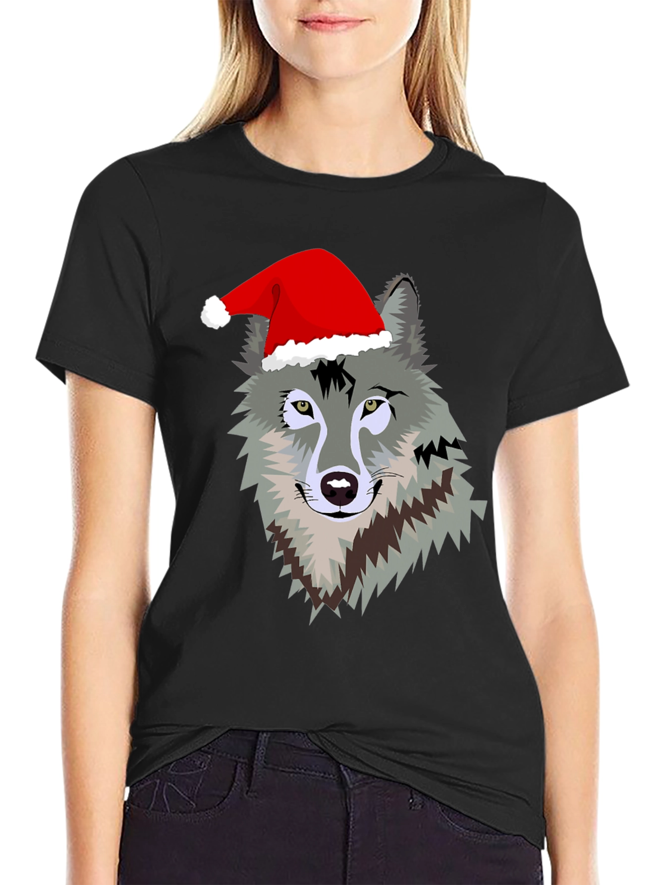 Wolf Christmas T-Shirt - Holiday Style