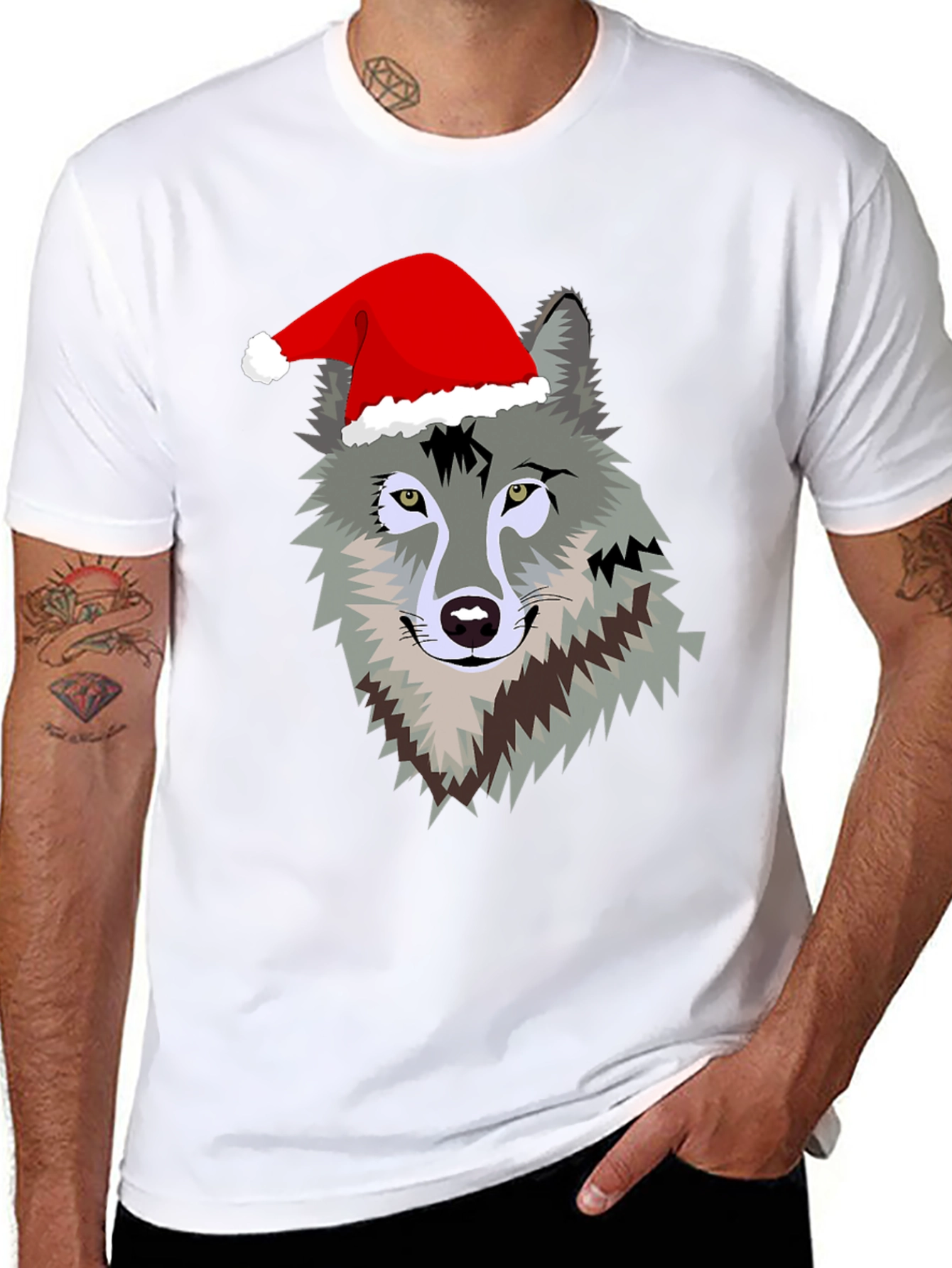 Wolf Christmas T-Shirt - Holiday Style