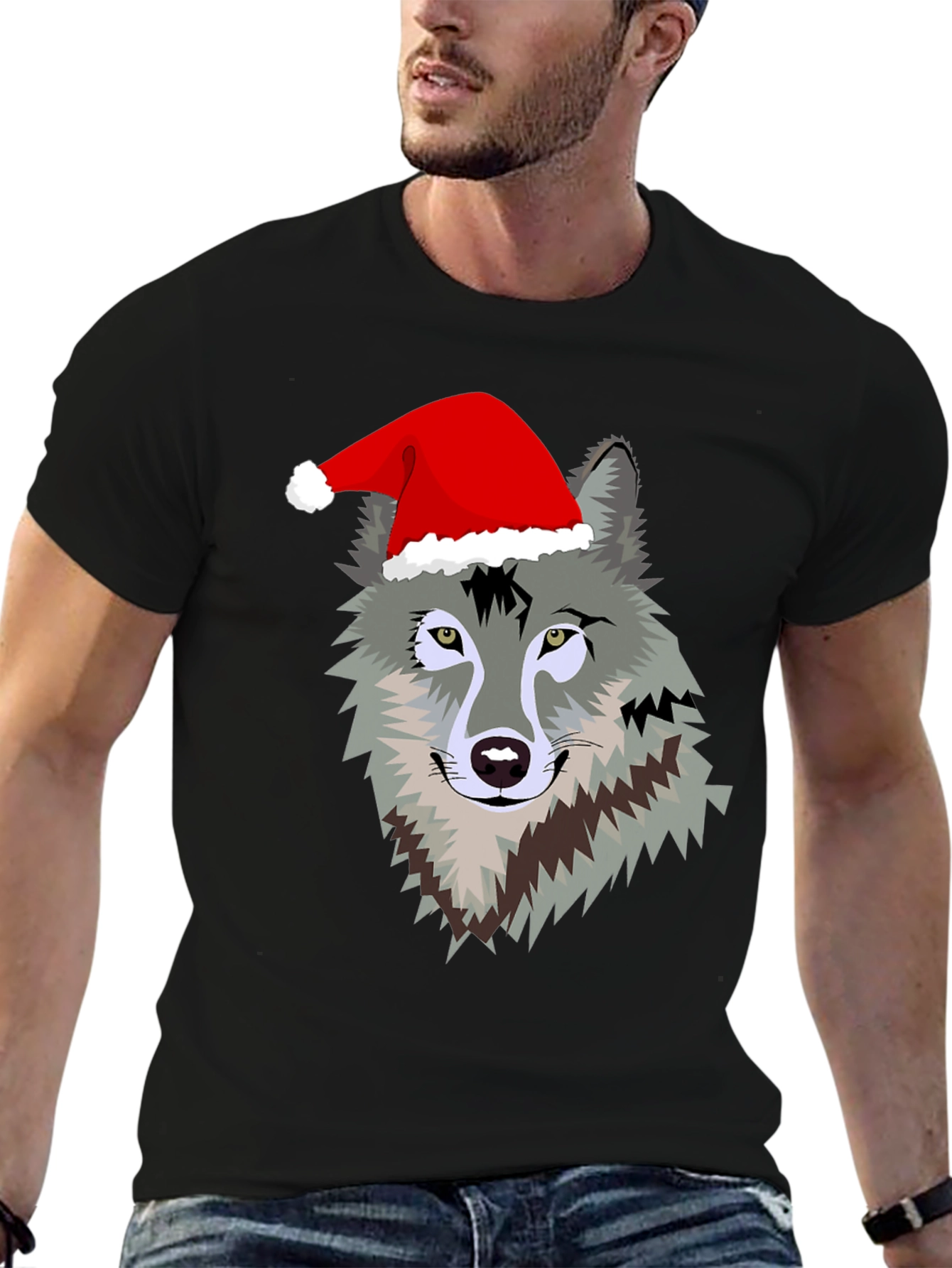 Wolf Christmas T-Shirt - Holiday Style