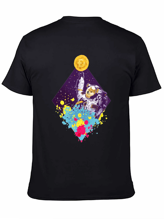 Dogecoin Astronaut Black T-Shirt