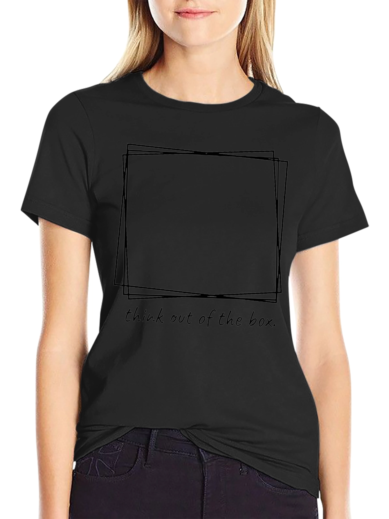 Think Outside the Box Black T-Shirt