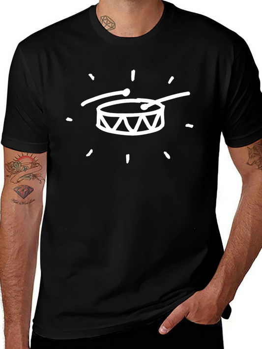 Drum Kit Graphic Tee - Black