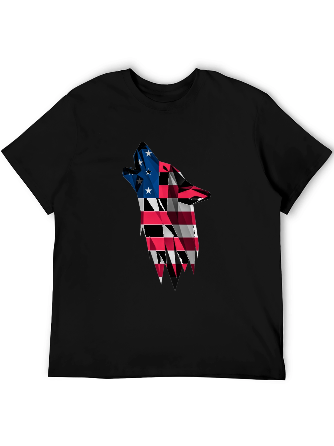 Patriotic Wolf Graphic T-Shirt