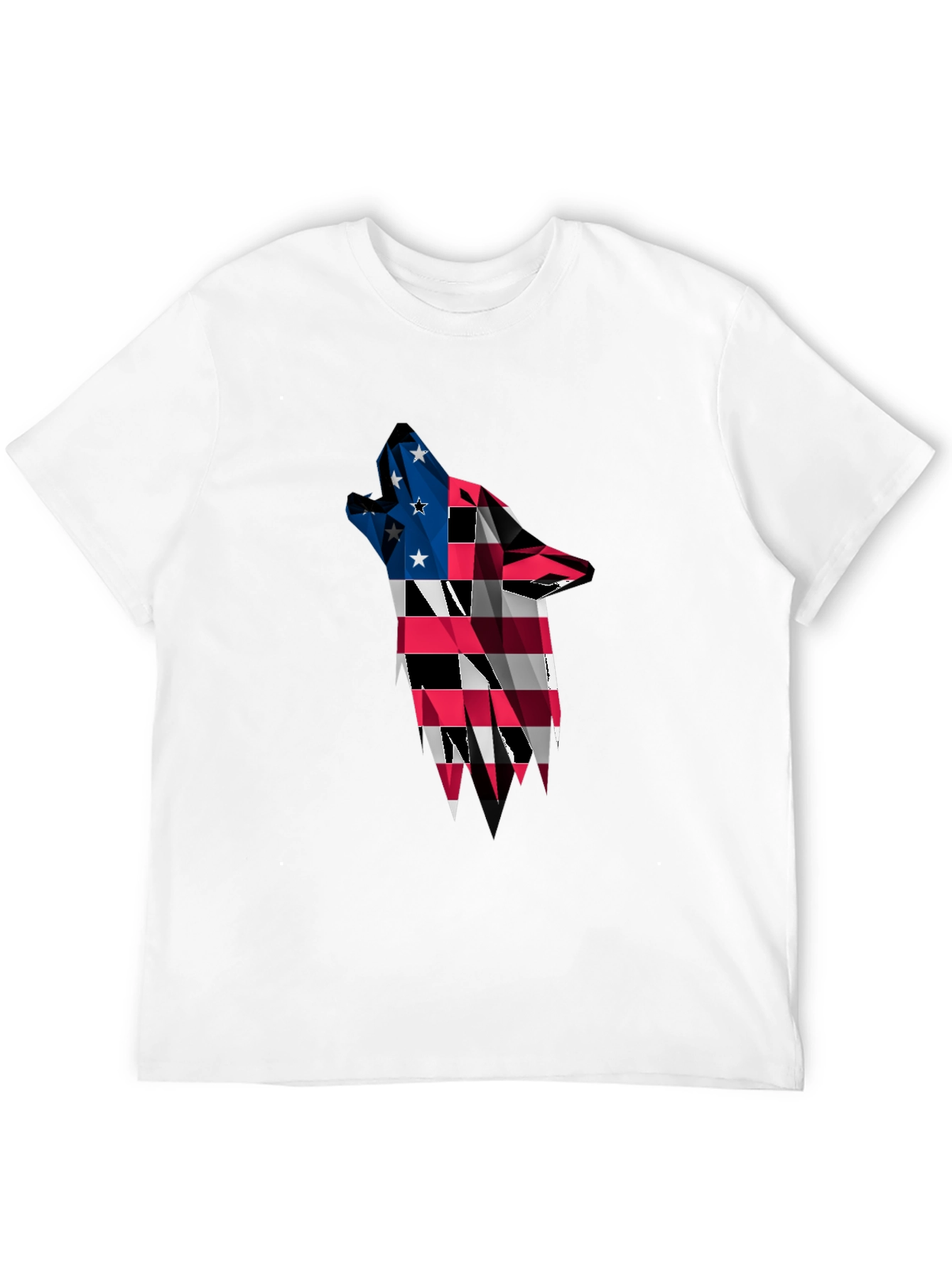 Patriotic Wolf Graphic T-Shirt