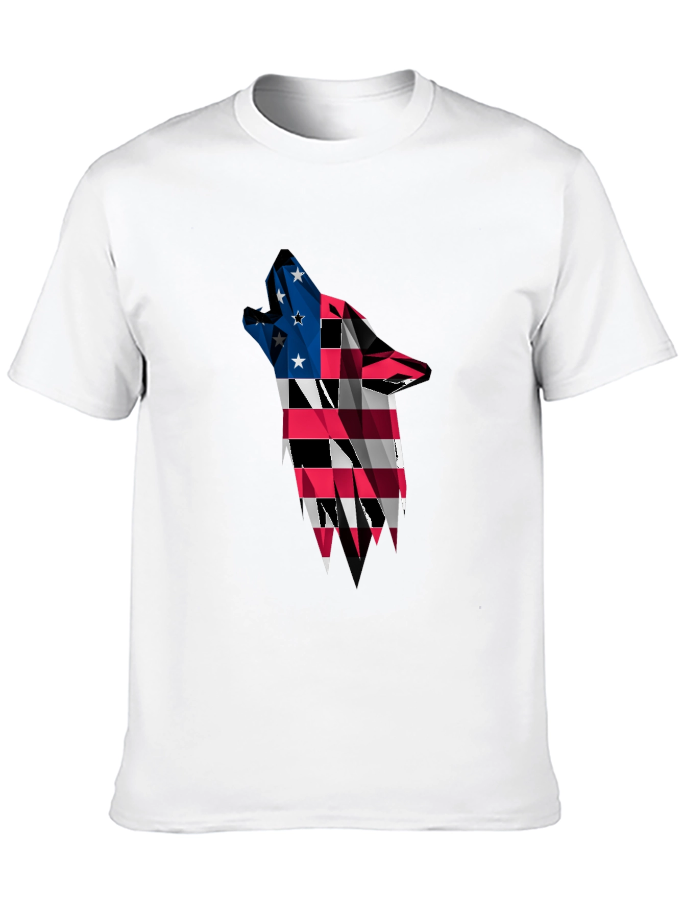 Patriotic Wolf Graphic T-Shirt