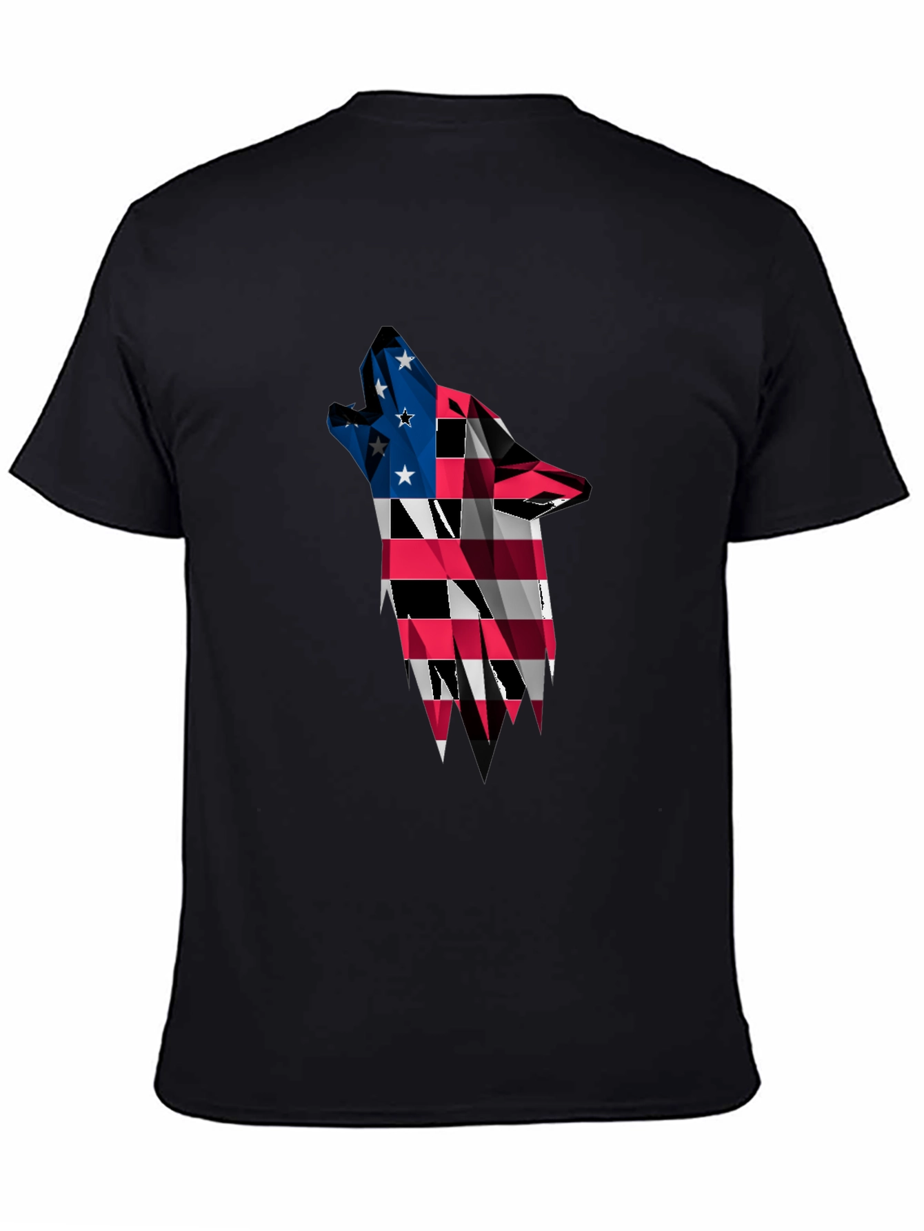 Patriotic Wolf Graphic T-Shirt