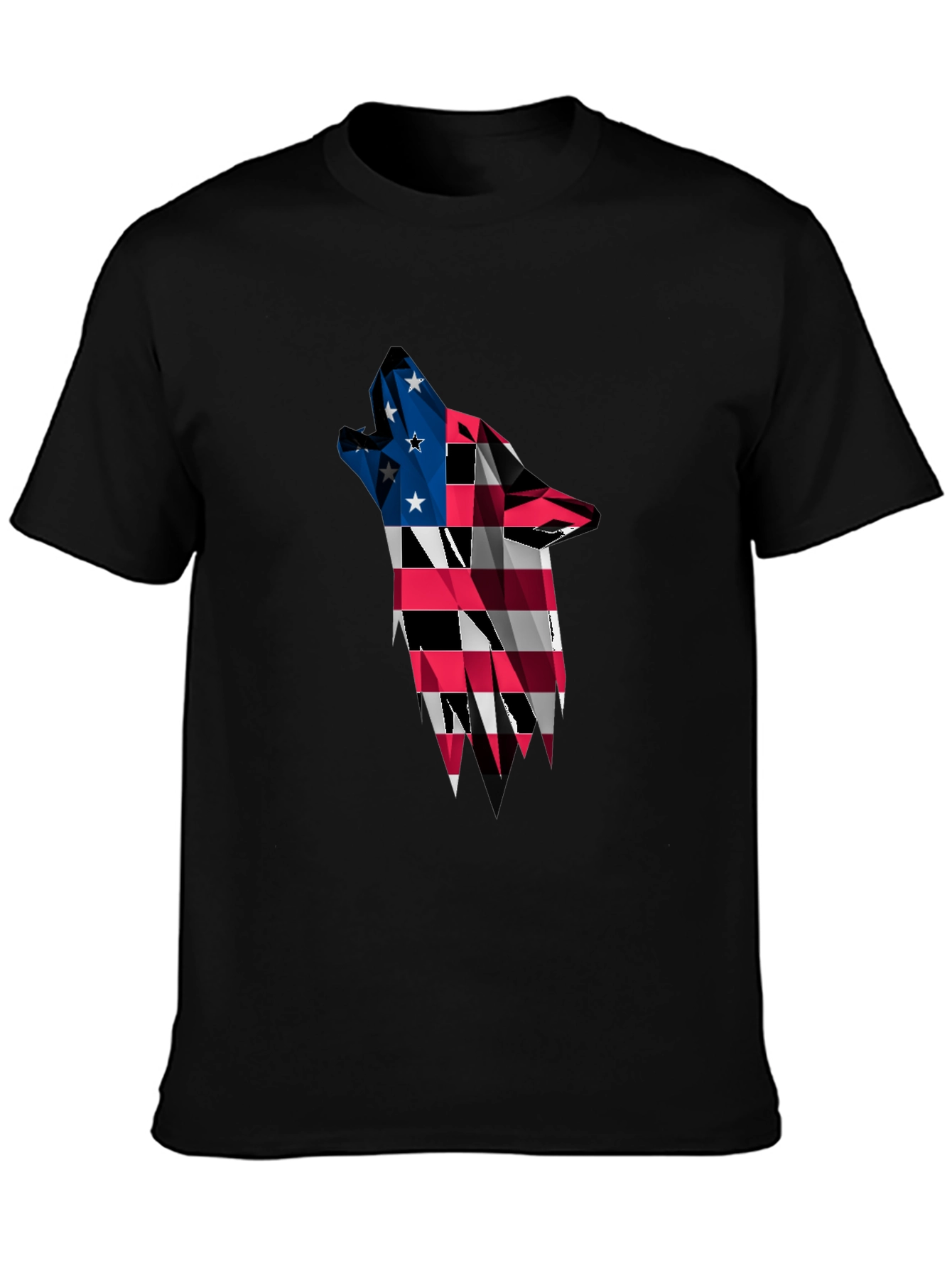 Patriotic Wolf Graphic T-Shirt