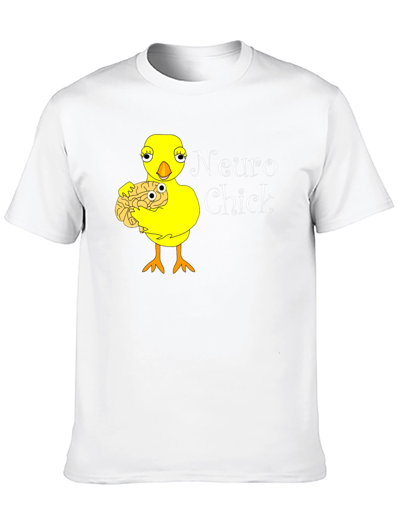 Neuro Chick Black T-Shirt: Brainy & Cute!