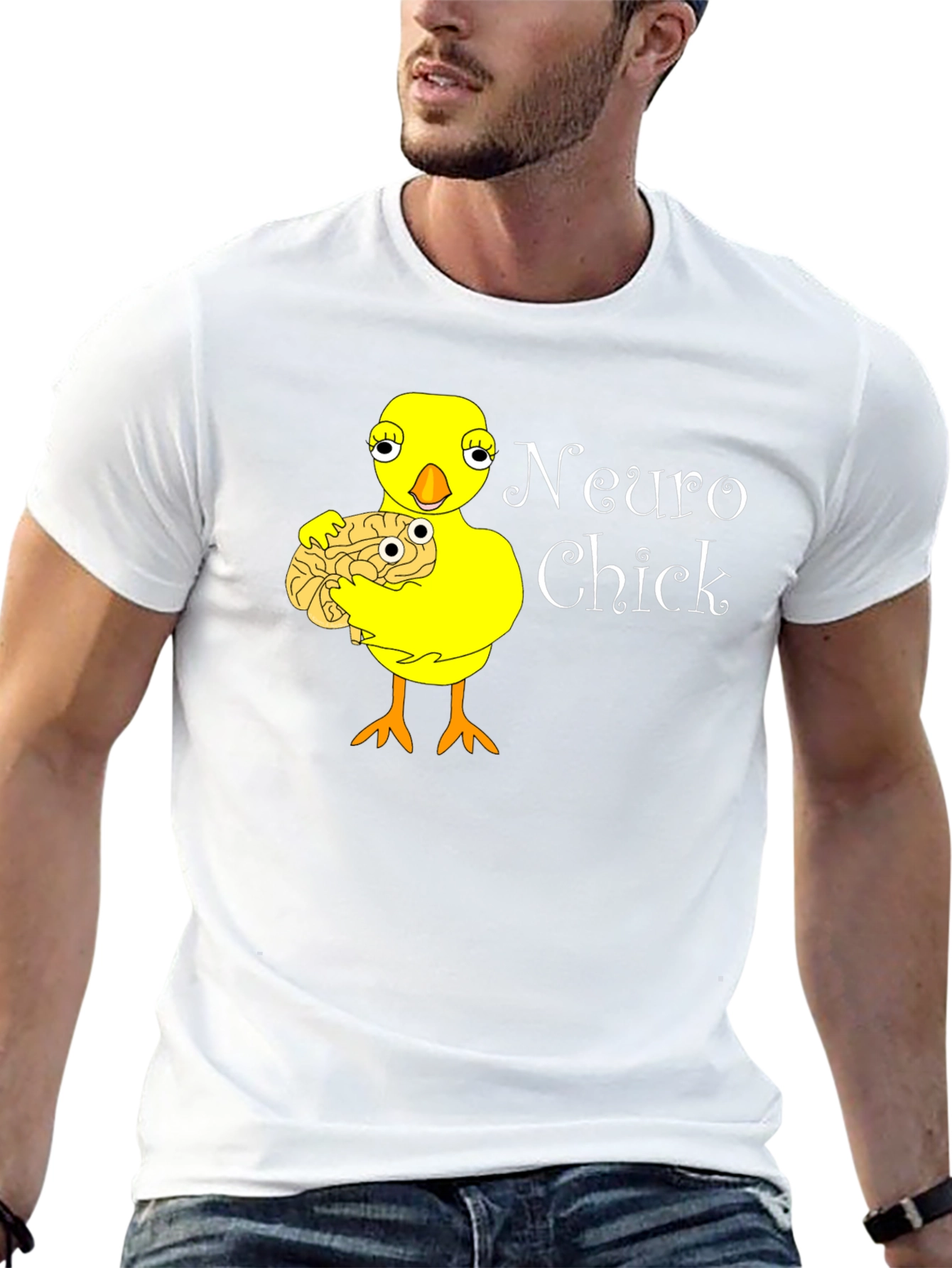 Neuro Chick Black T-Shirt: Brainy & Cute!