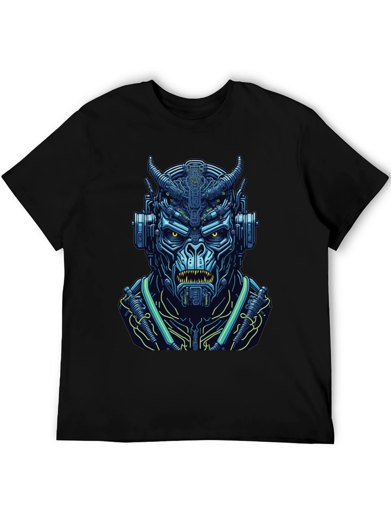 Cyberpunk Demon T-Shirt: Futuristic Fiend Design