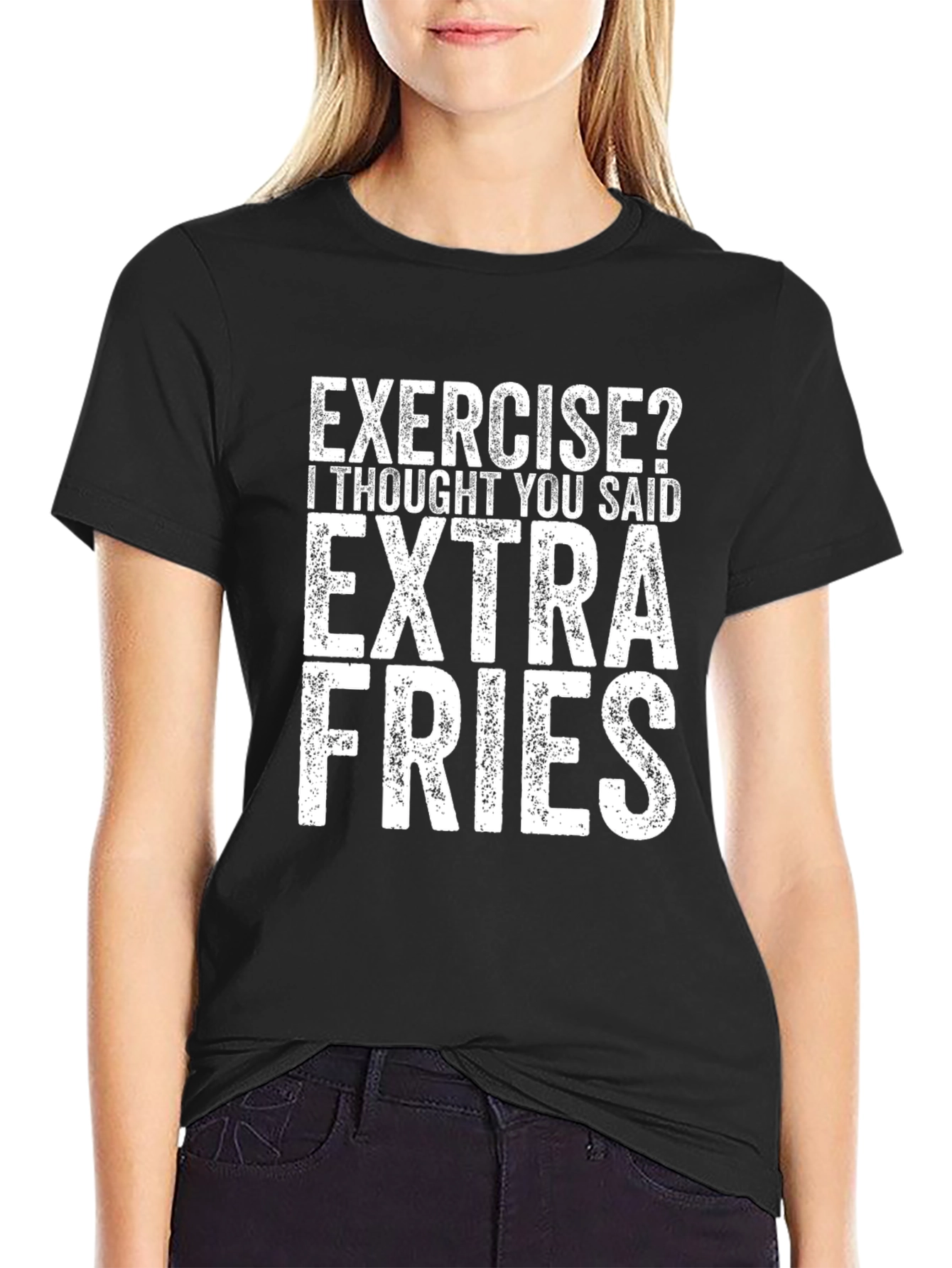 Exercise? Extra Fries Graphic Tee - Unisex