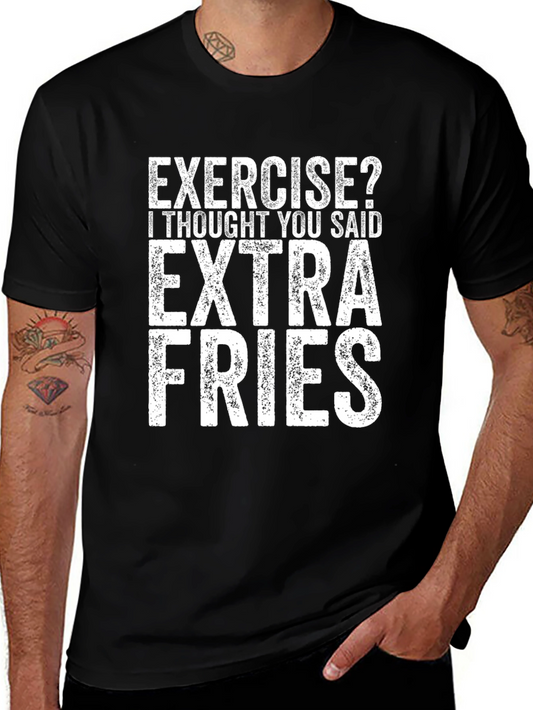 Exercise? Extra Fries Graphic Tee - Unisex