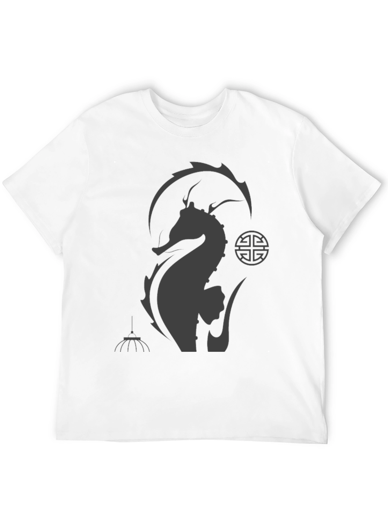 Black Seahorse Graphic Tee