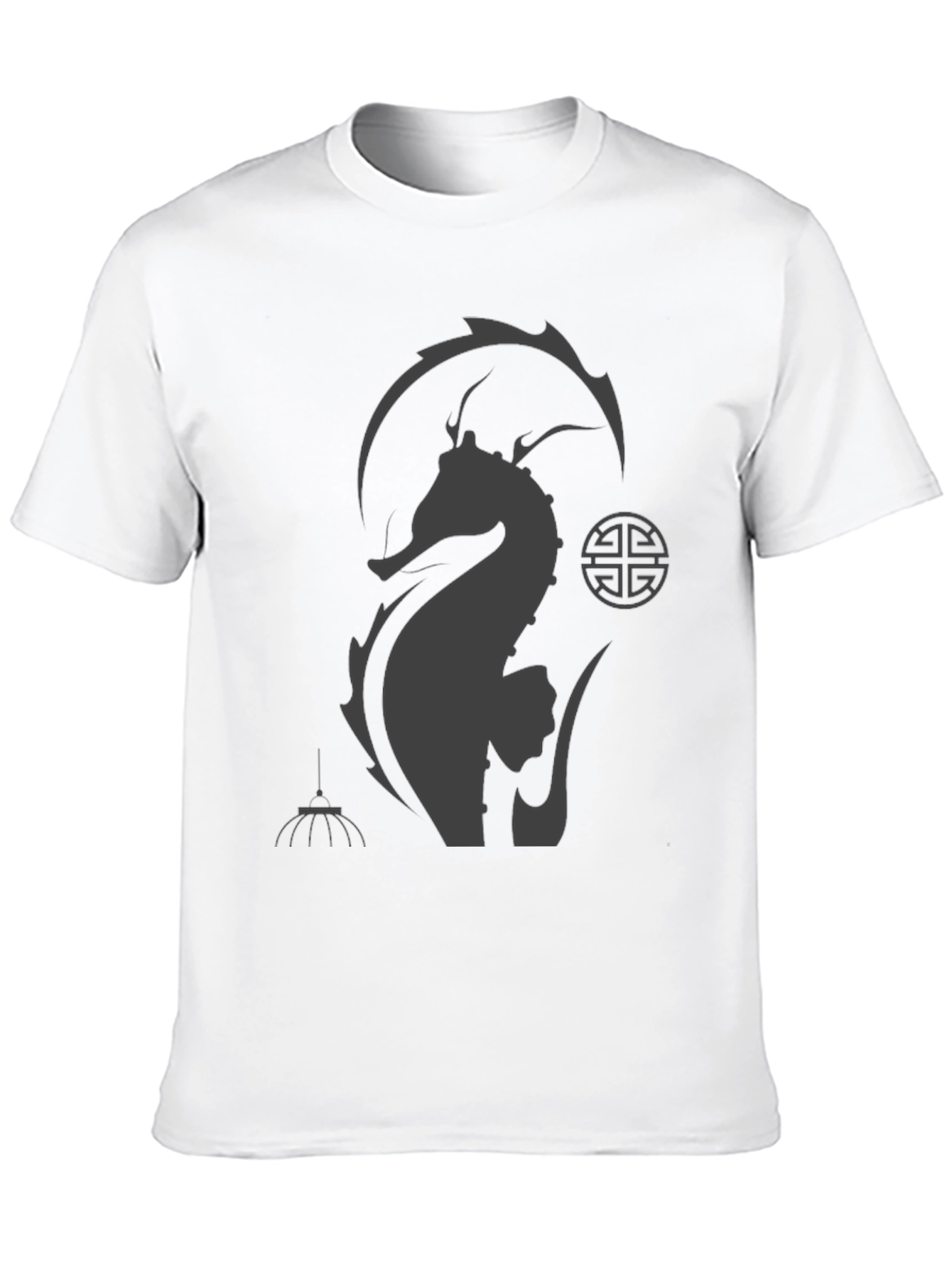 Black Seahorse Graphic Tee
