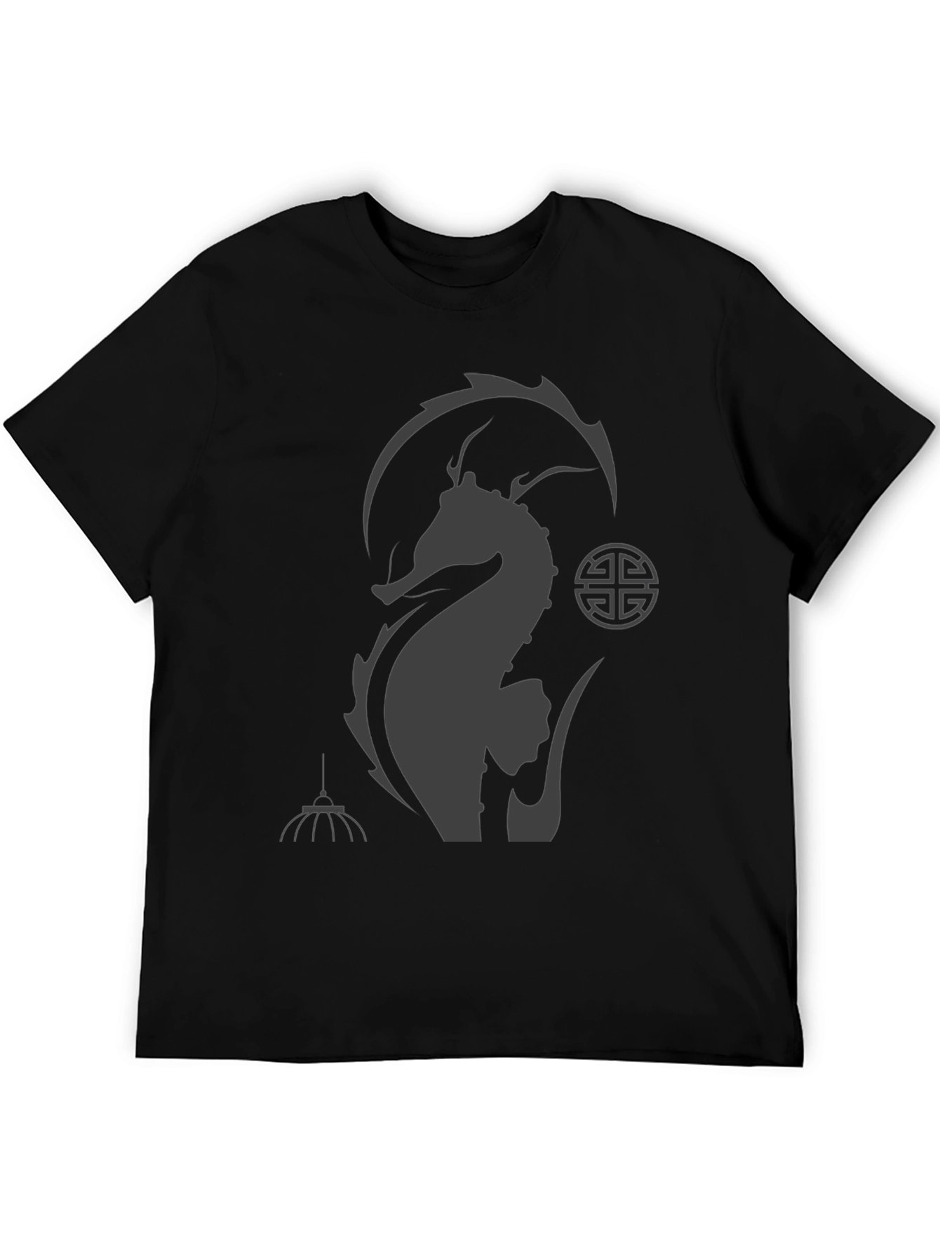 Black Seahorse Graphic Tee