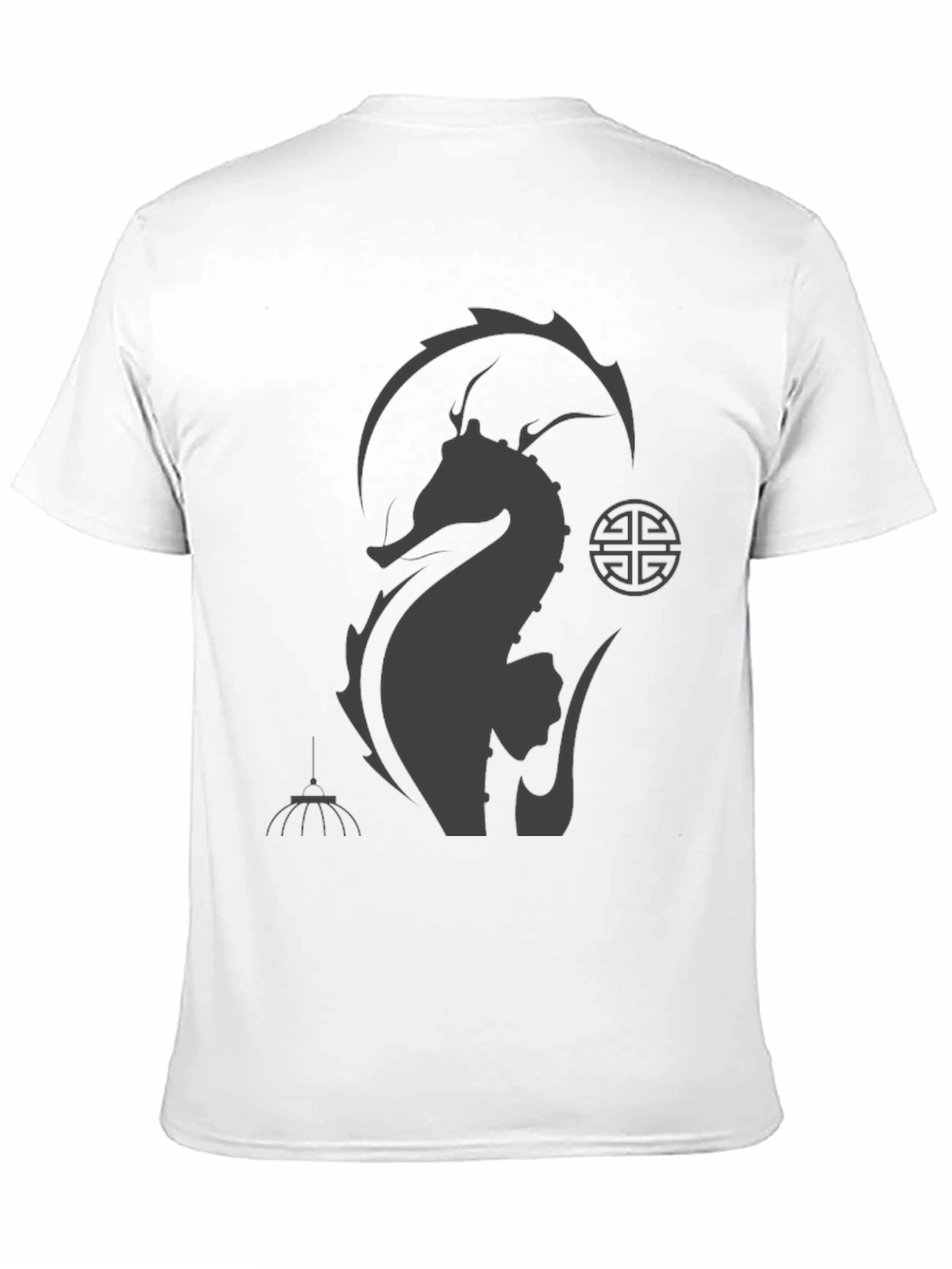 Black Seahorse Graphic Tee