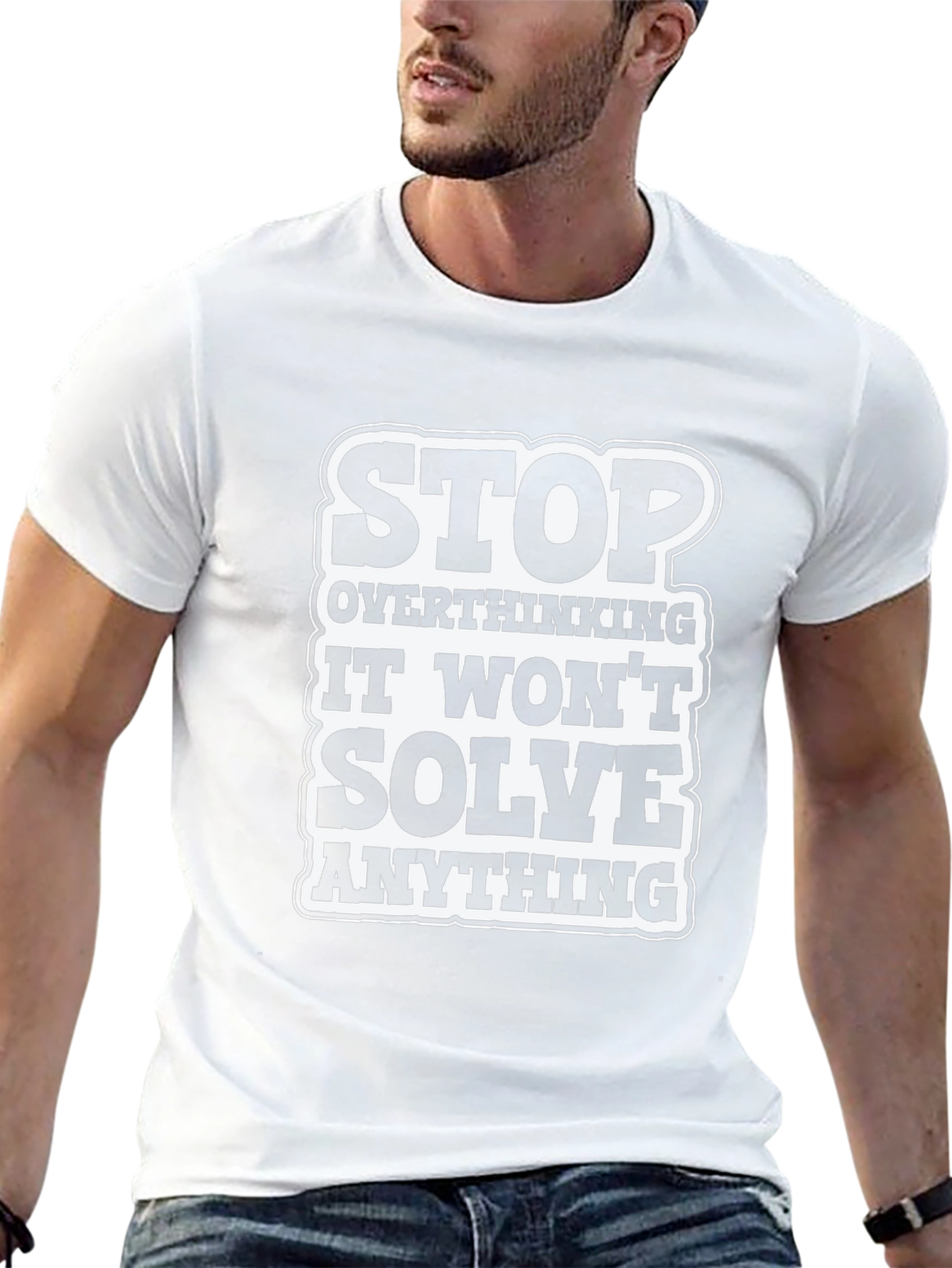 Stop Overthinking Graphic Tee - Black
