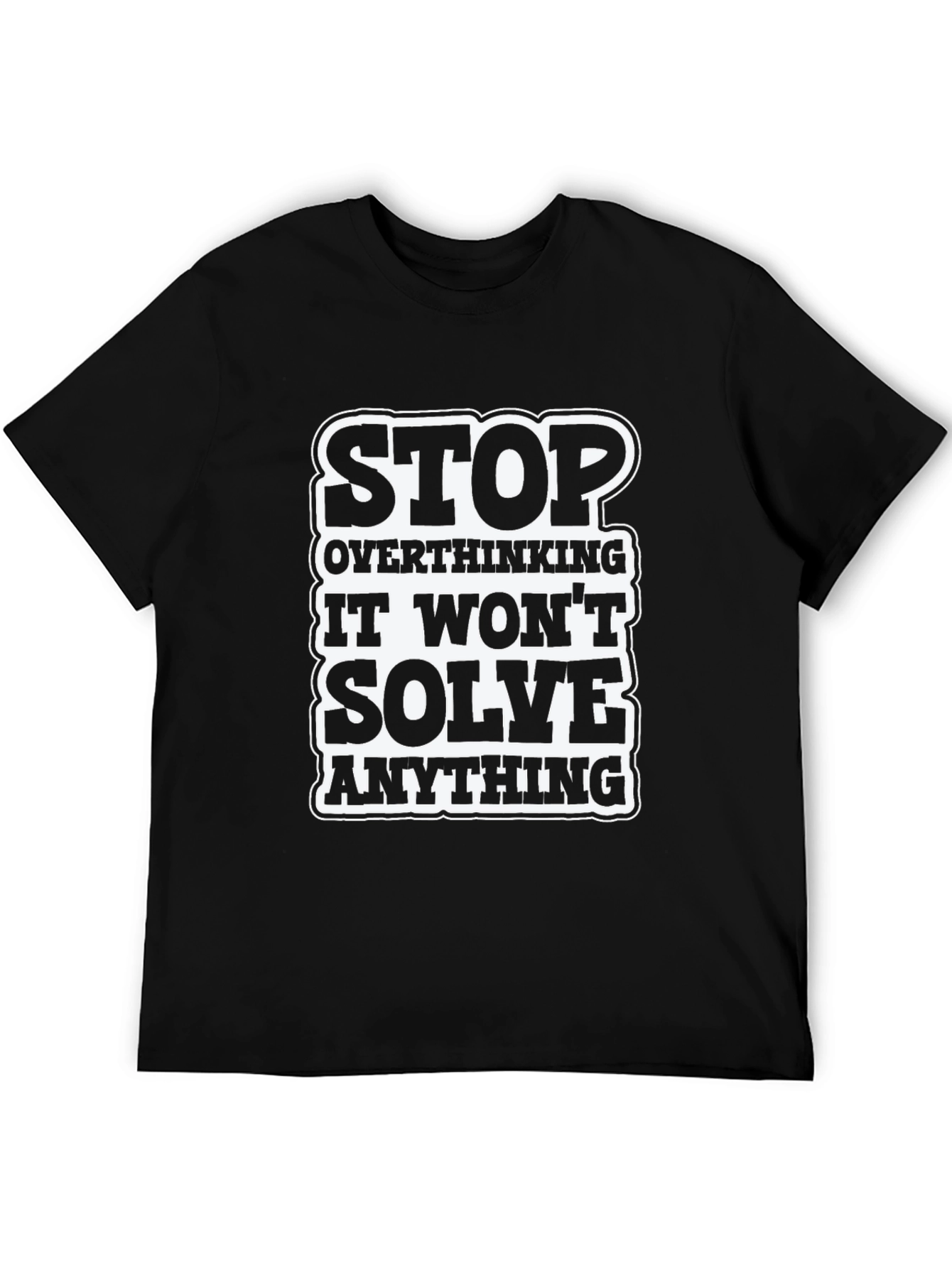 Stop Overthinking Graphic Tee - Black